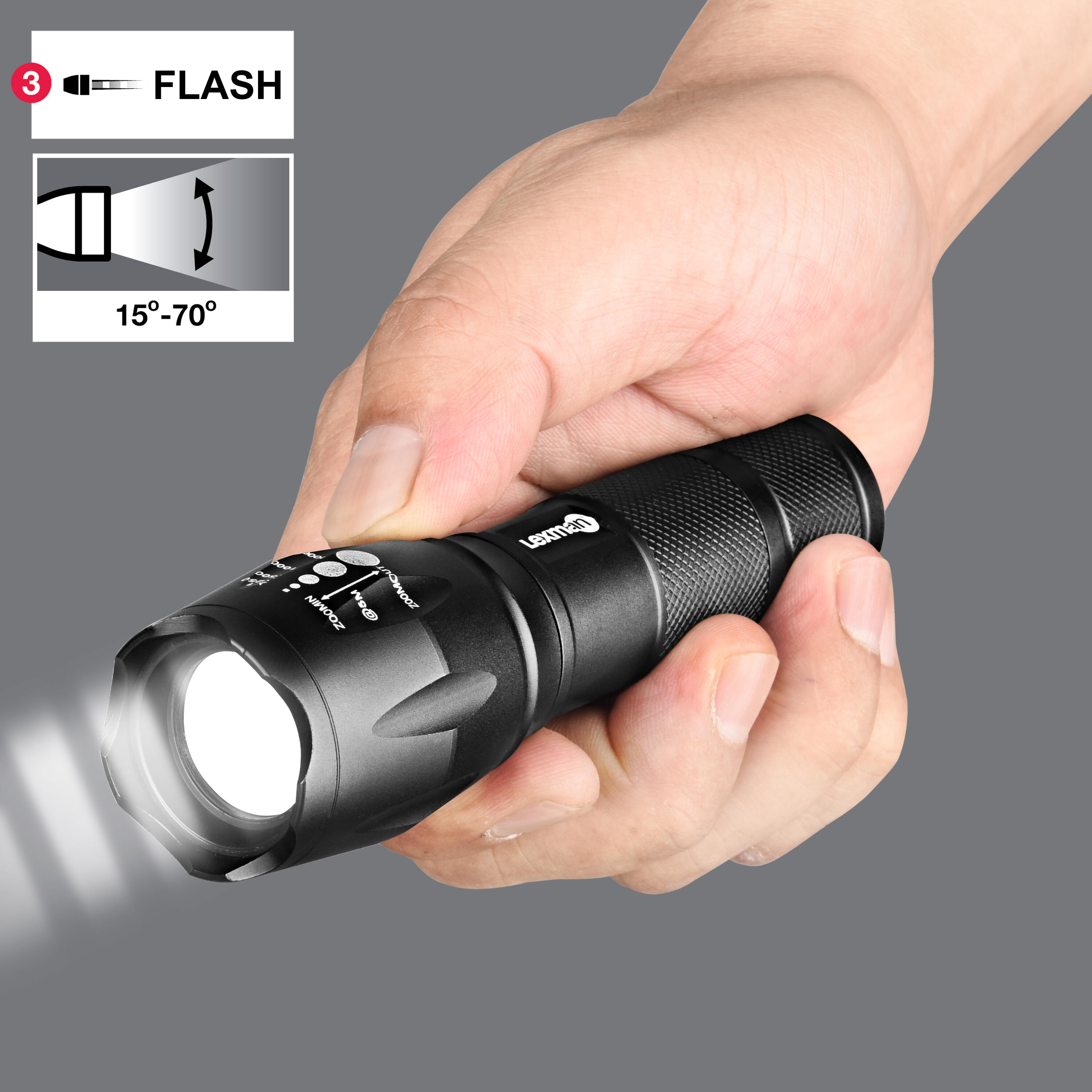 Lampada tascabile LEXMAN zoom 11953074 led 220 LM - 3