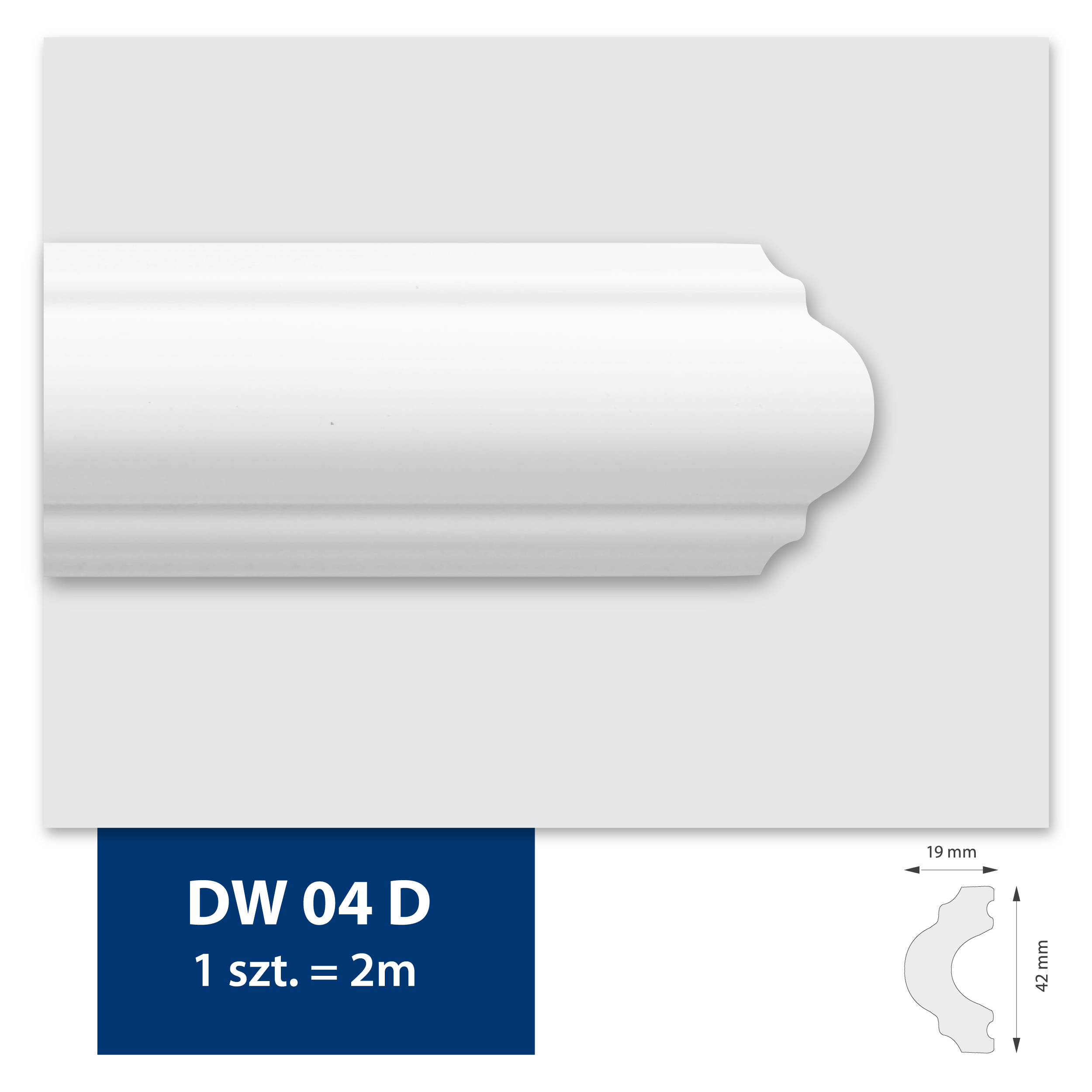 Listwa ścienna DW04D z polistyrenu 4 x 200 cm DMS - 11