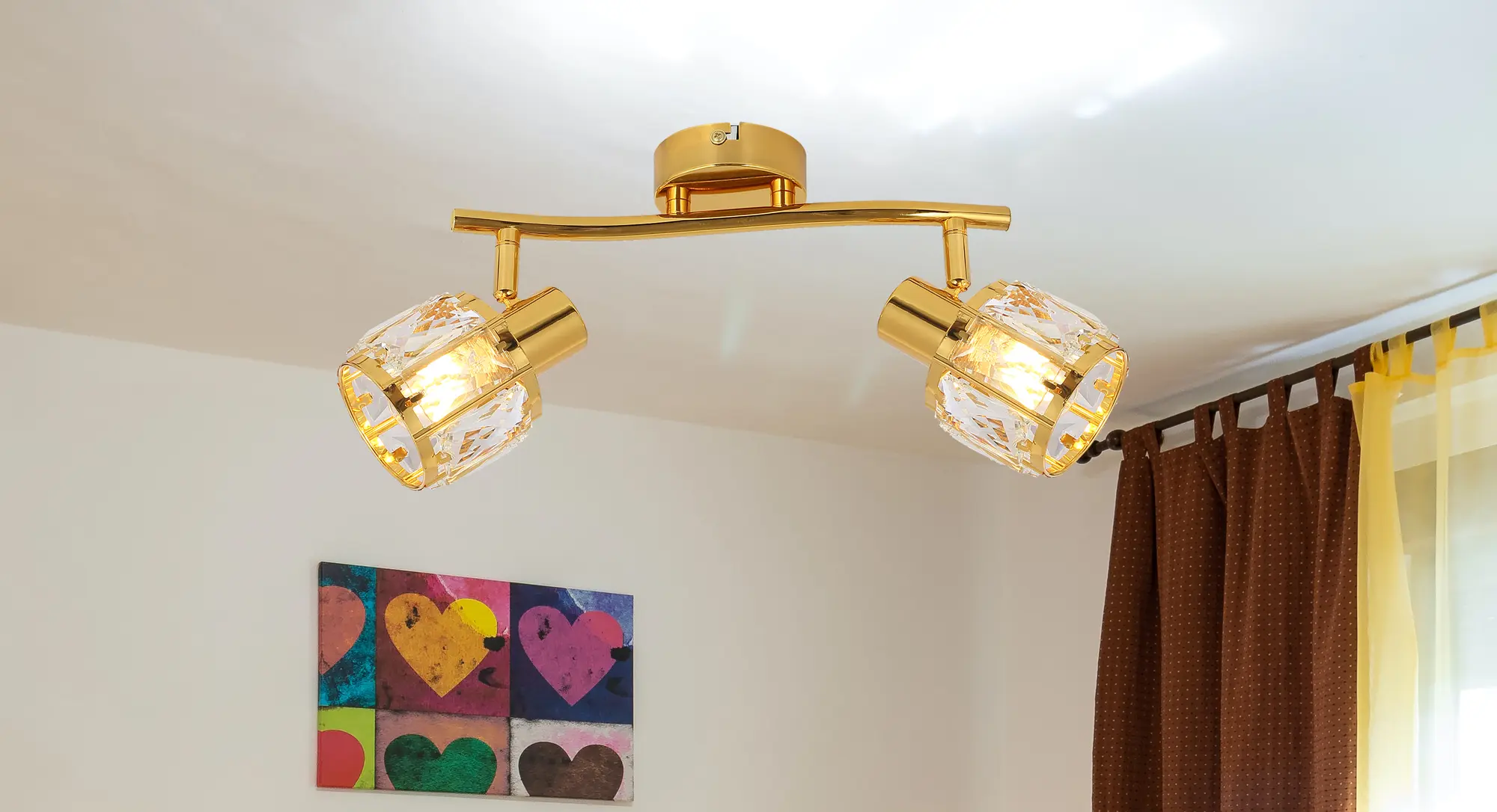 Listwa reflektorowa Crownie złota 2 x E14 Reality - 2