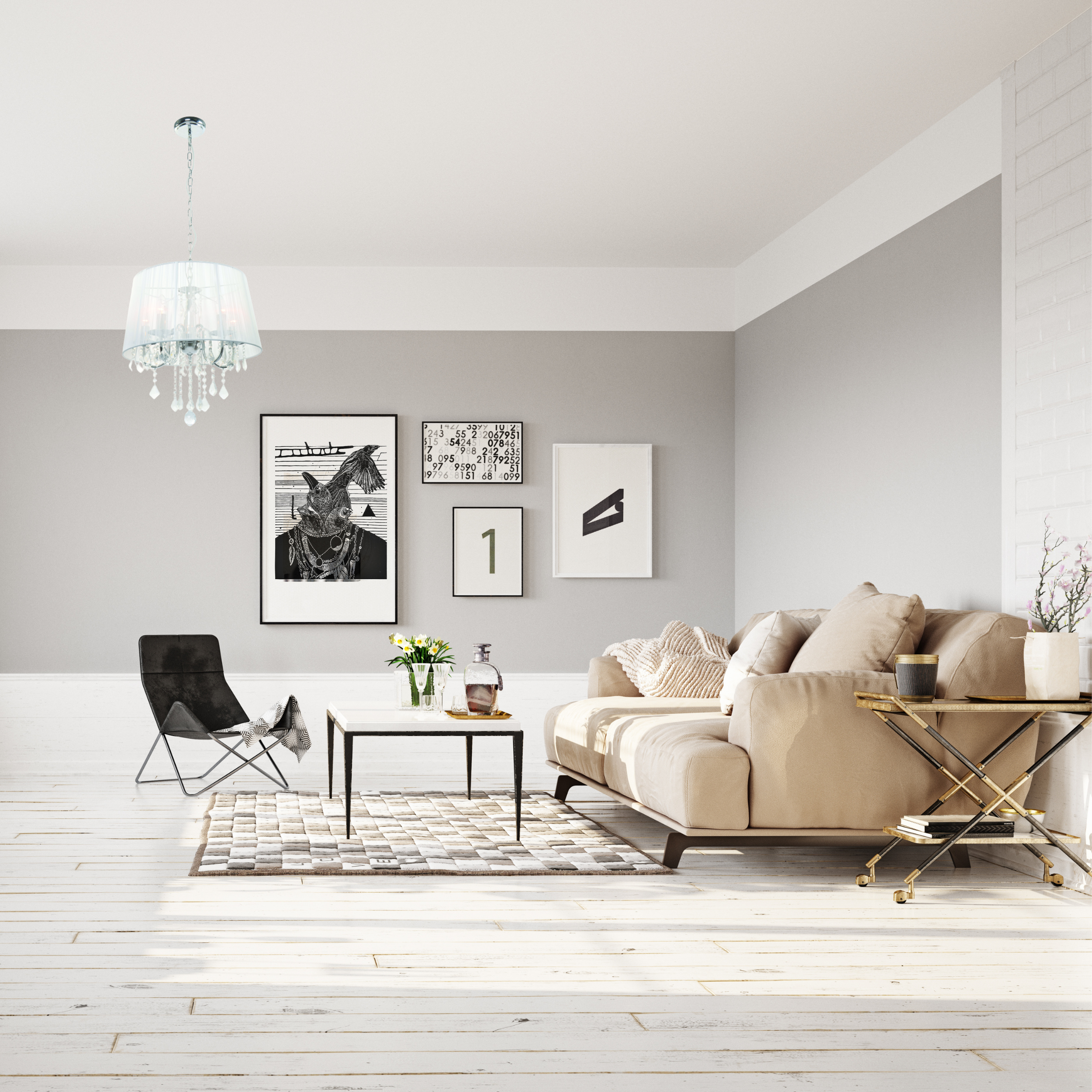 Lampa wisząca Mona srebrna E14 Light Prestige - 2