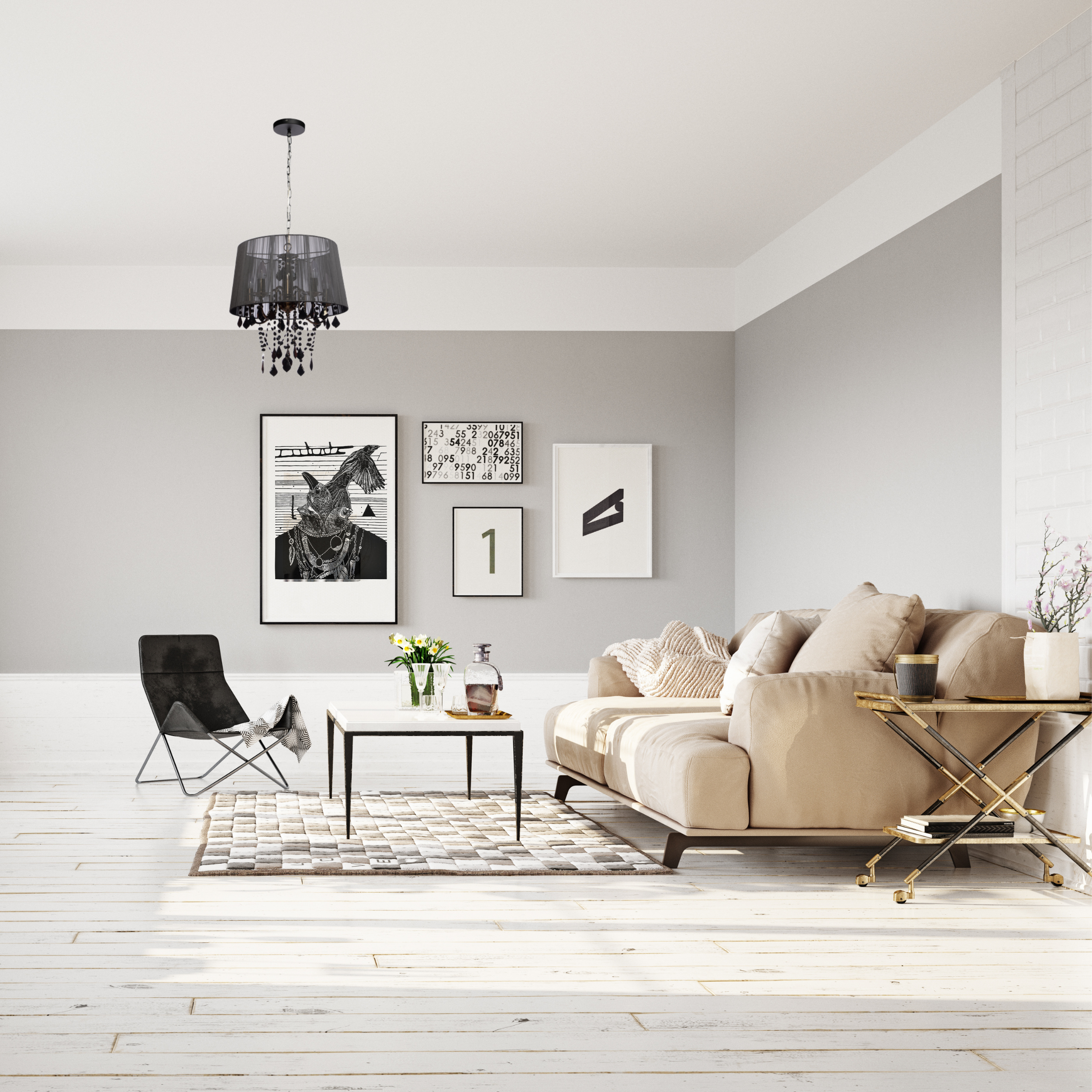 Lampa wisząca Mona czarna E14 Light Prestige - 3