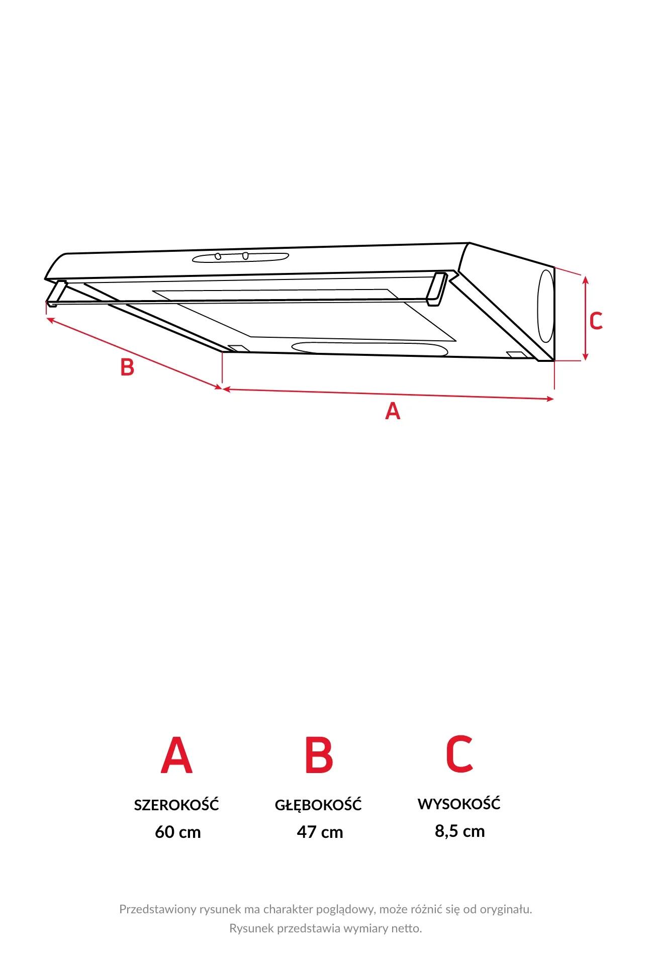 Okap podszafkowy OSC6232I 60 cm Amica - 2