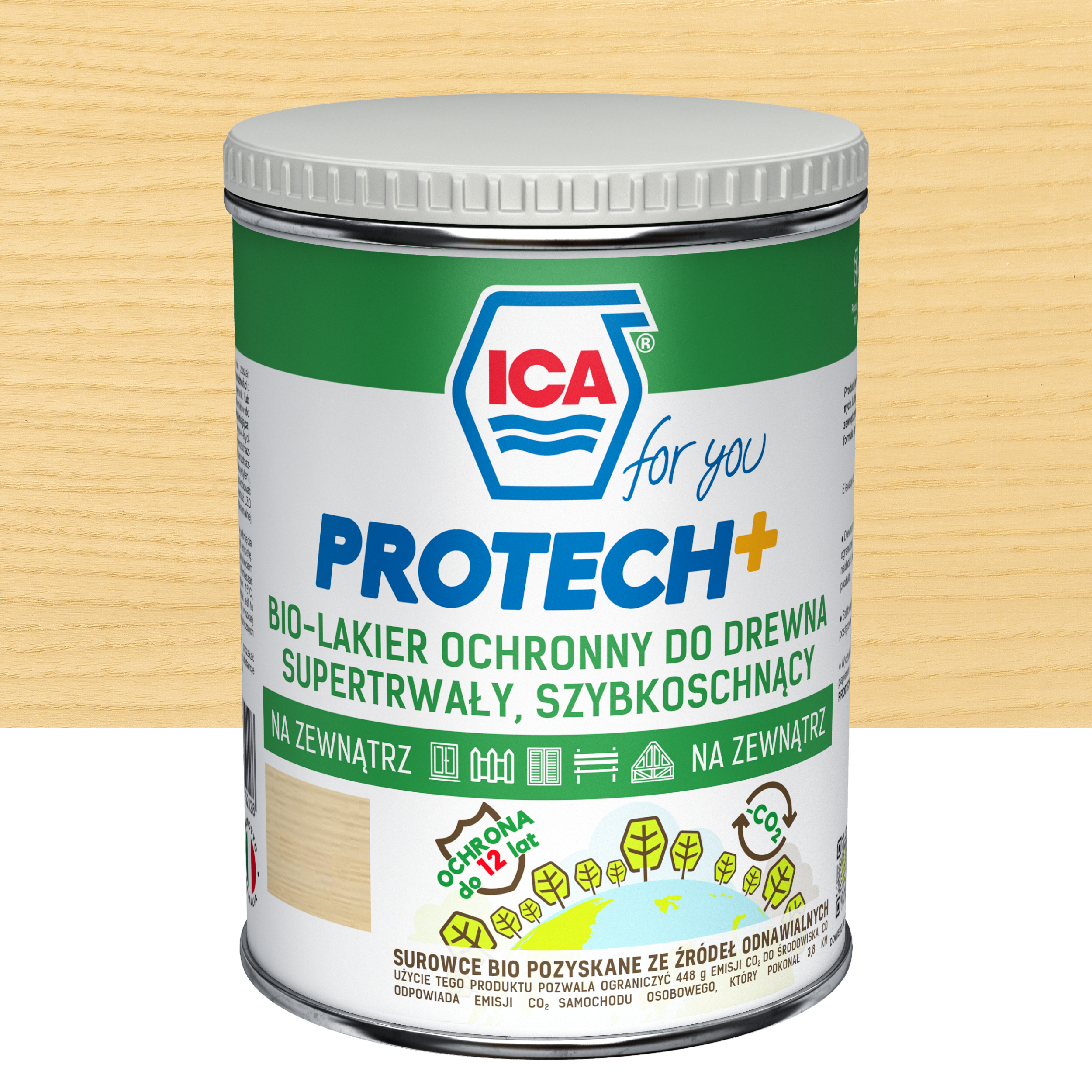 Vernice per legno da esterno a base acqua ICA FOR YOU PROTECH+ incolore semi-lucido 0.75 lt, 14 anni di protezione. - 6
