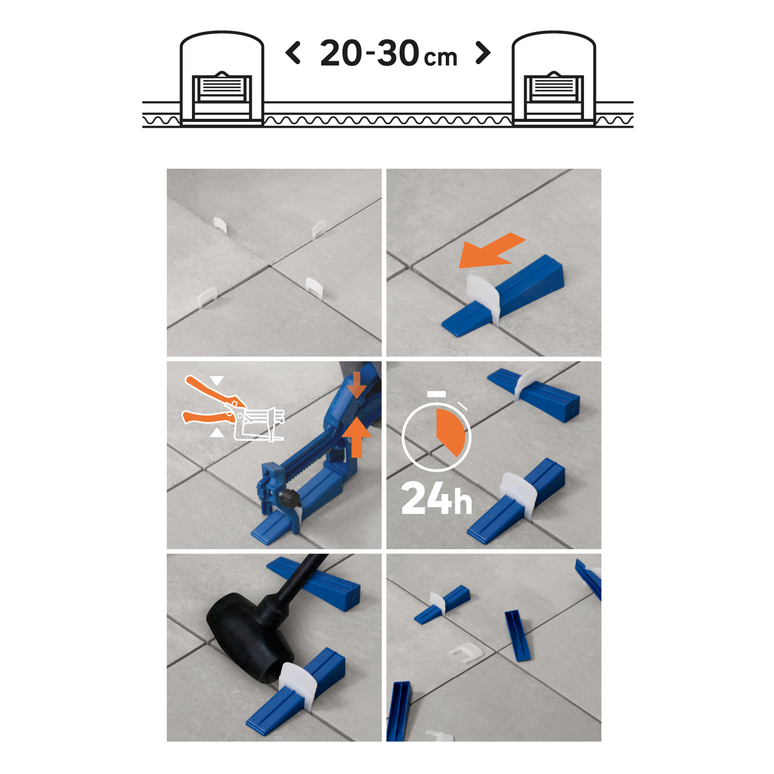 Cuneo in polipropilene a Dritto ls wedge Sp 3 mm blu, confezione da 100 pezzi - 7