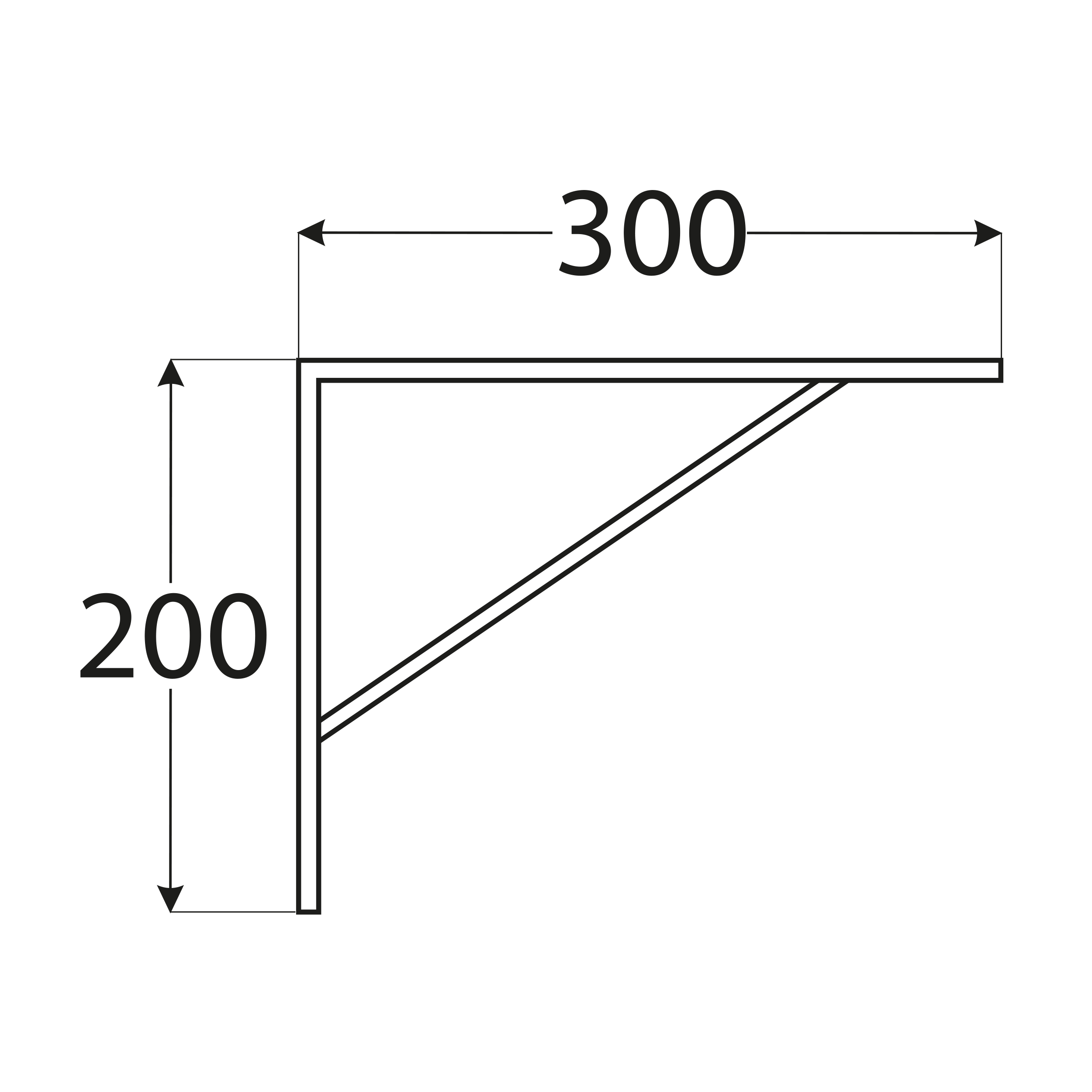 Wspornik półki 20 x 30 cm wzmocniony WSWP biały - 2