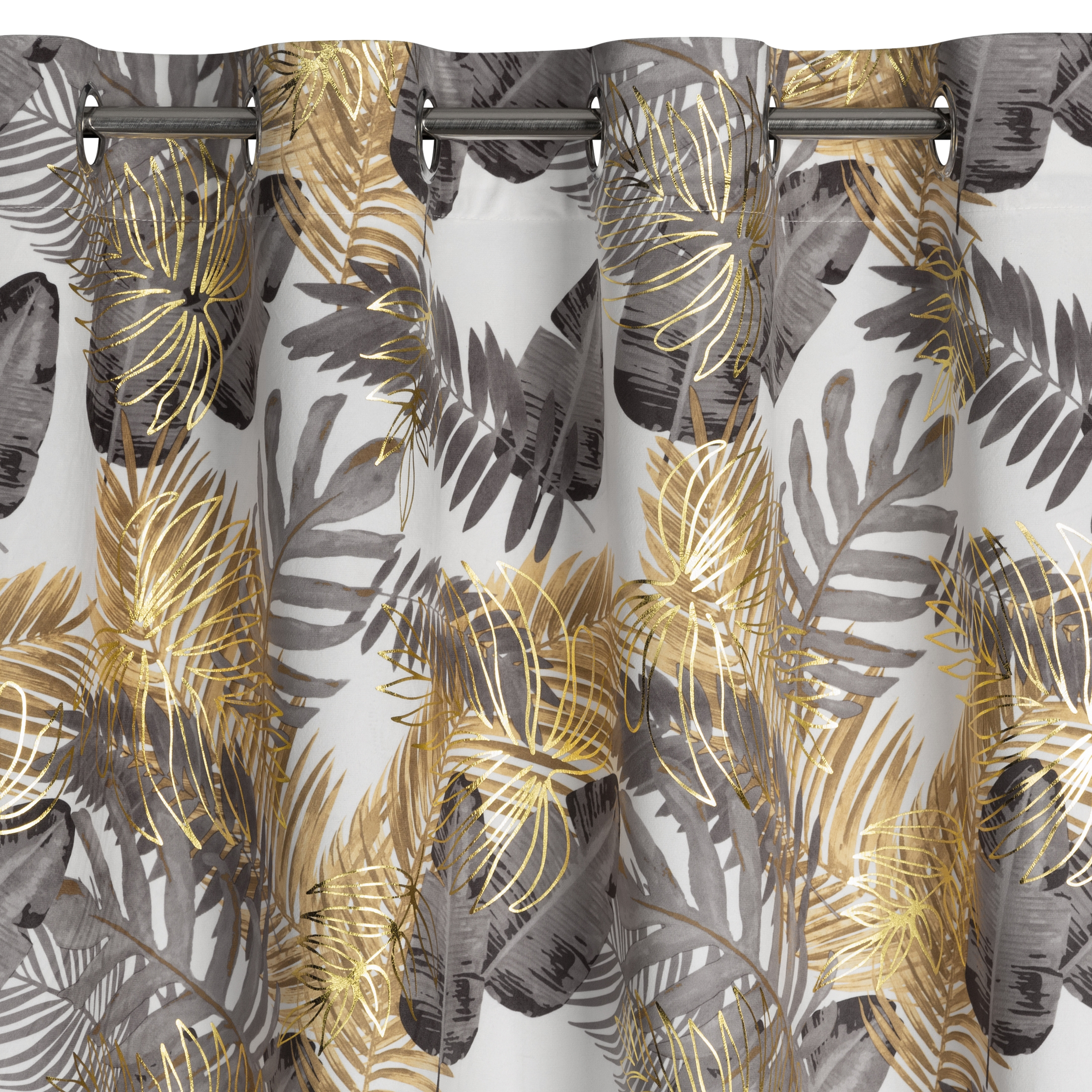 Zasłona Bali beżowo-żółta 140 x 250 cm na przelotkach - 3