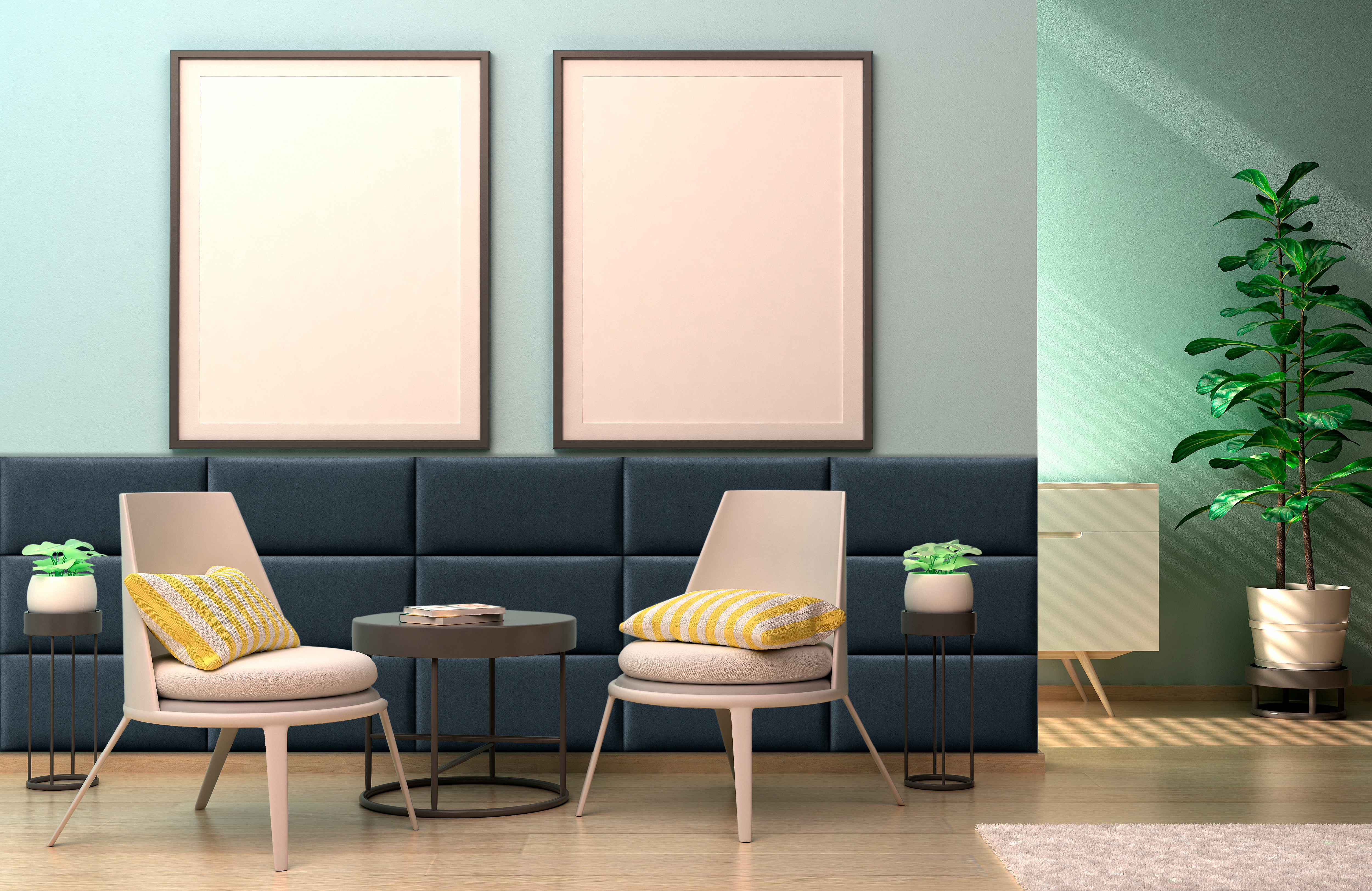 Panel ścienny tapicerowany prostokąt 60x30 cm Szary Mat 93 Stelle - 3