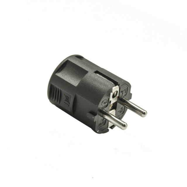 Ficha macho SAÍDA DIREITA 16A PRETO