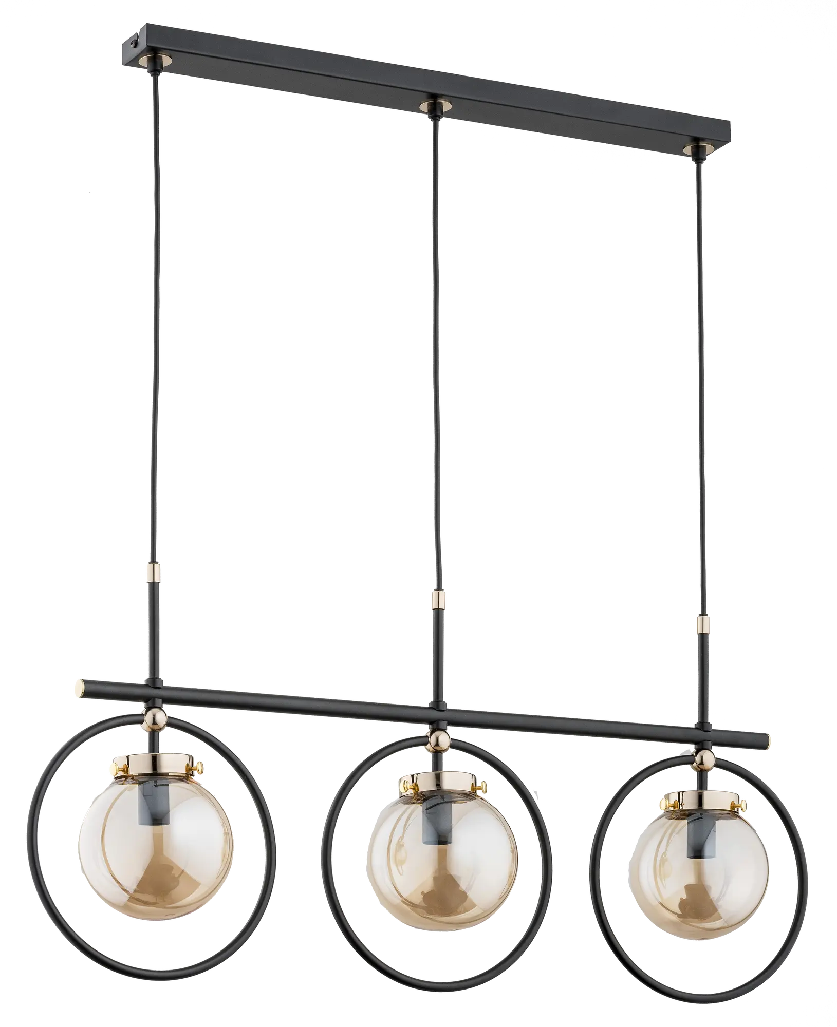 Lampa wisząca Emiko czarno-złota E14 Alfa