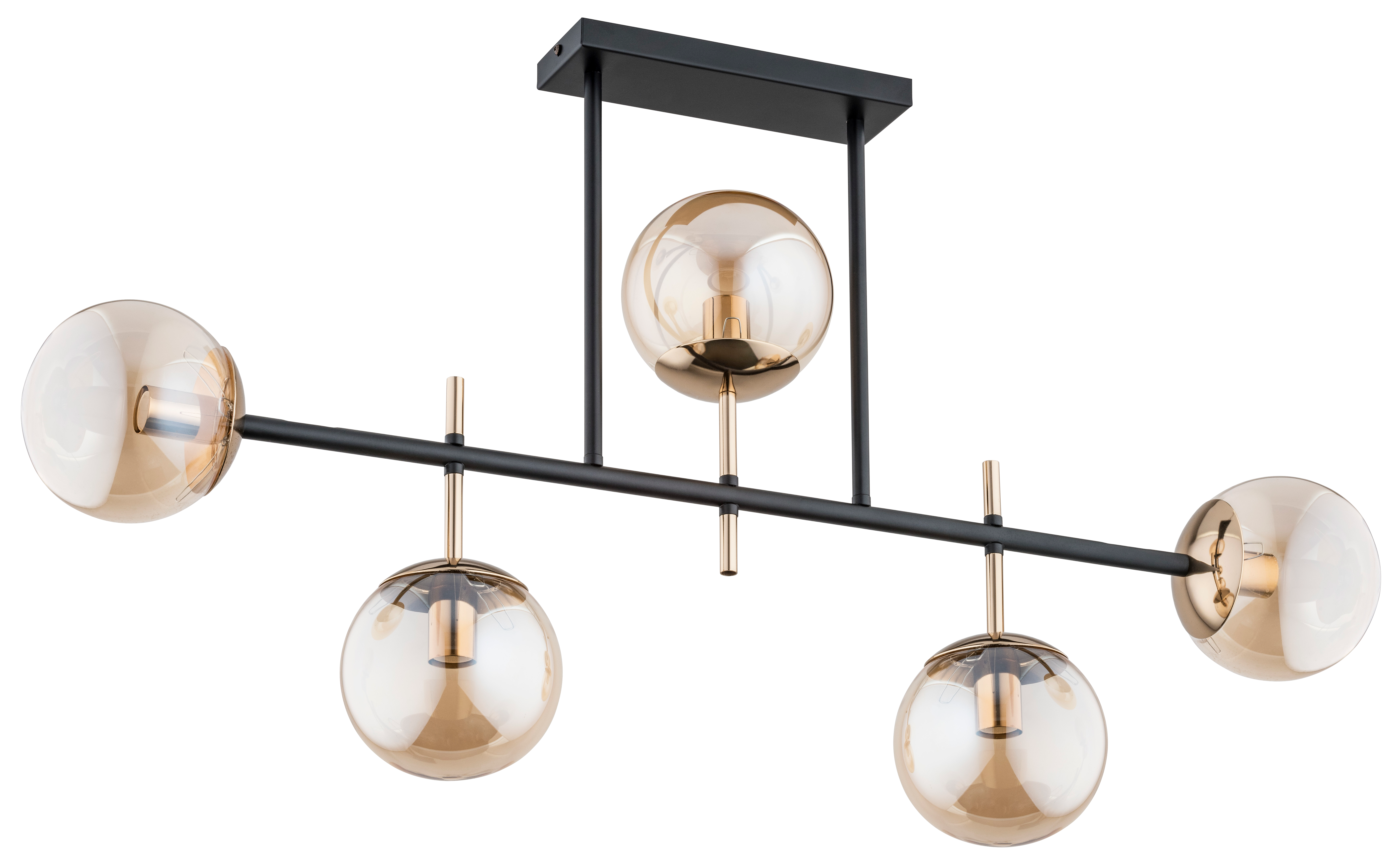 Lampa wisząca Dalia złota 5 x E14 Alfa