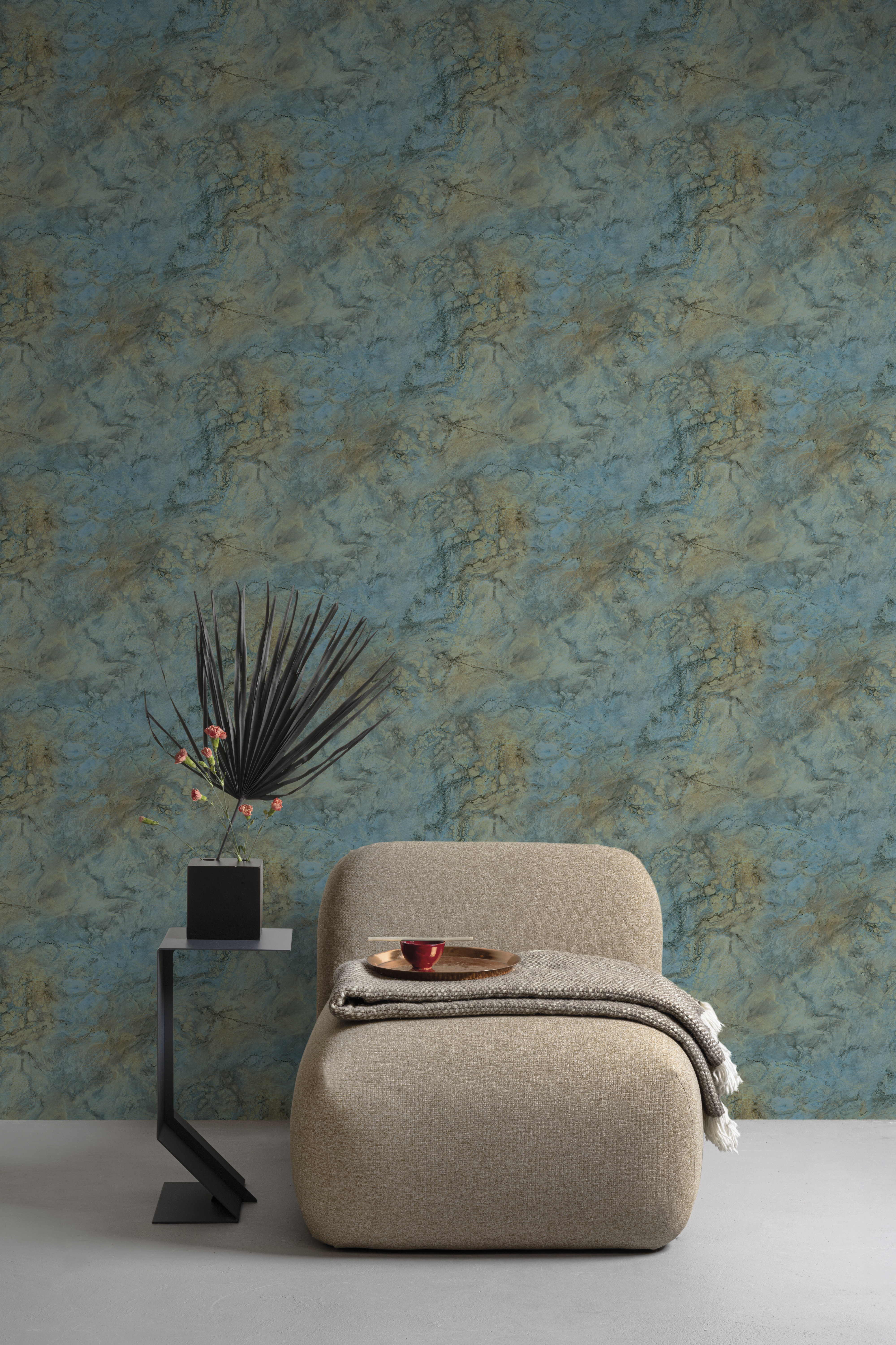 Livingwalls Papel Pintado Liso Azul Petroleo Y Turquesa - 53 Cm X 10,05, image size:2000x3000