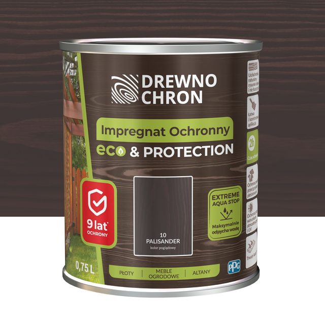 Impregnat do drewna Drewnochron Eco&Protection 0.75 l Palisander