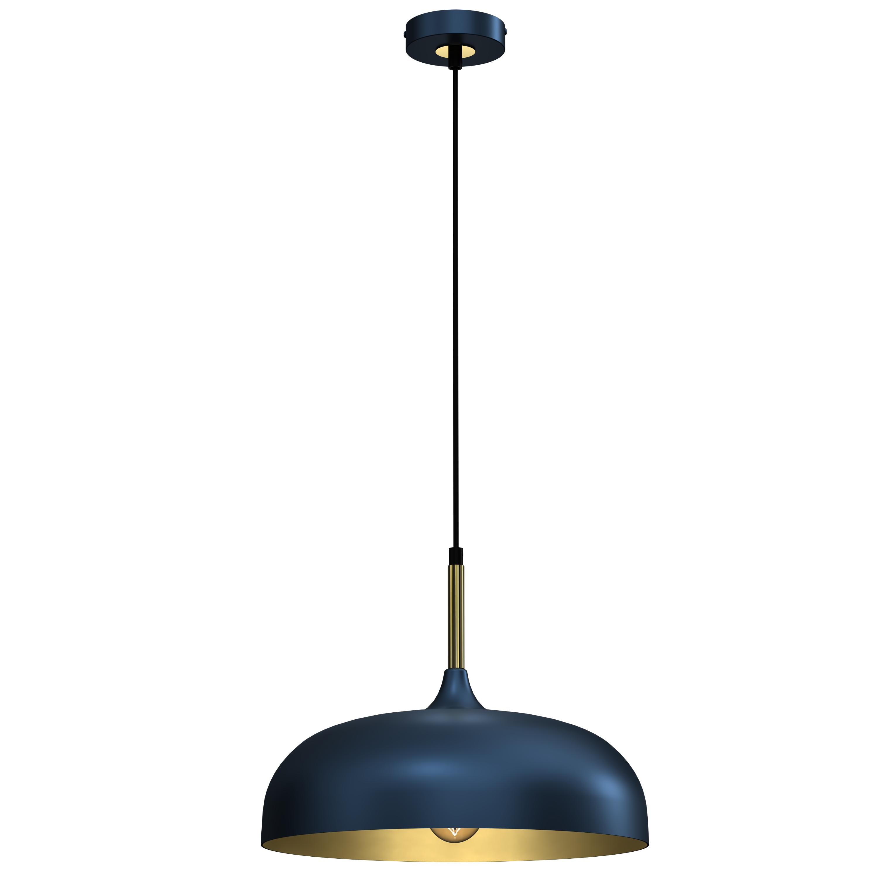 Lampa wisząca Lincoln niebieska E27 Milagro