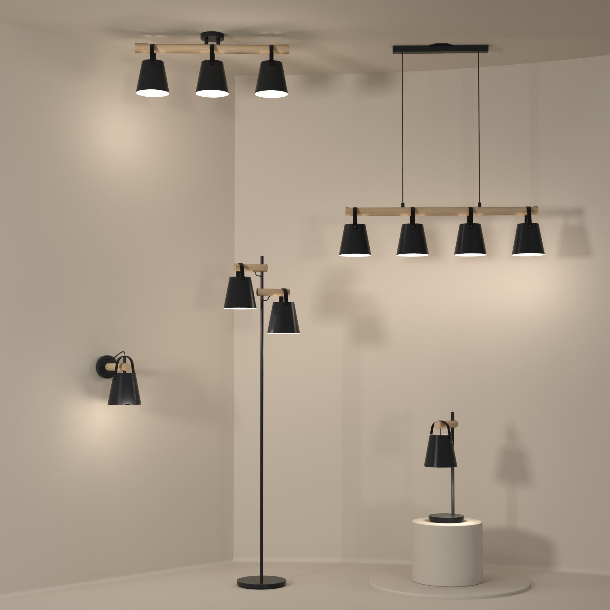 Lampadaire Pandore, acier, noir,  H.165 cm INSPIRE, E27 - 16