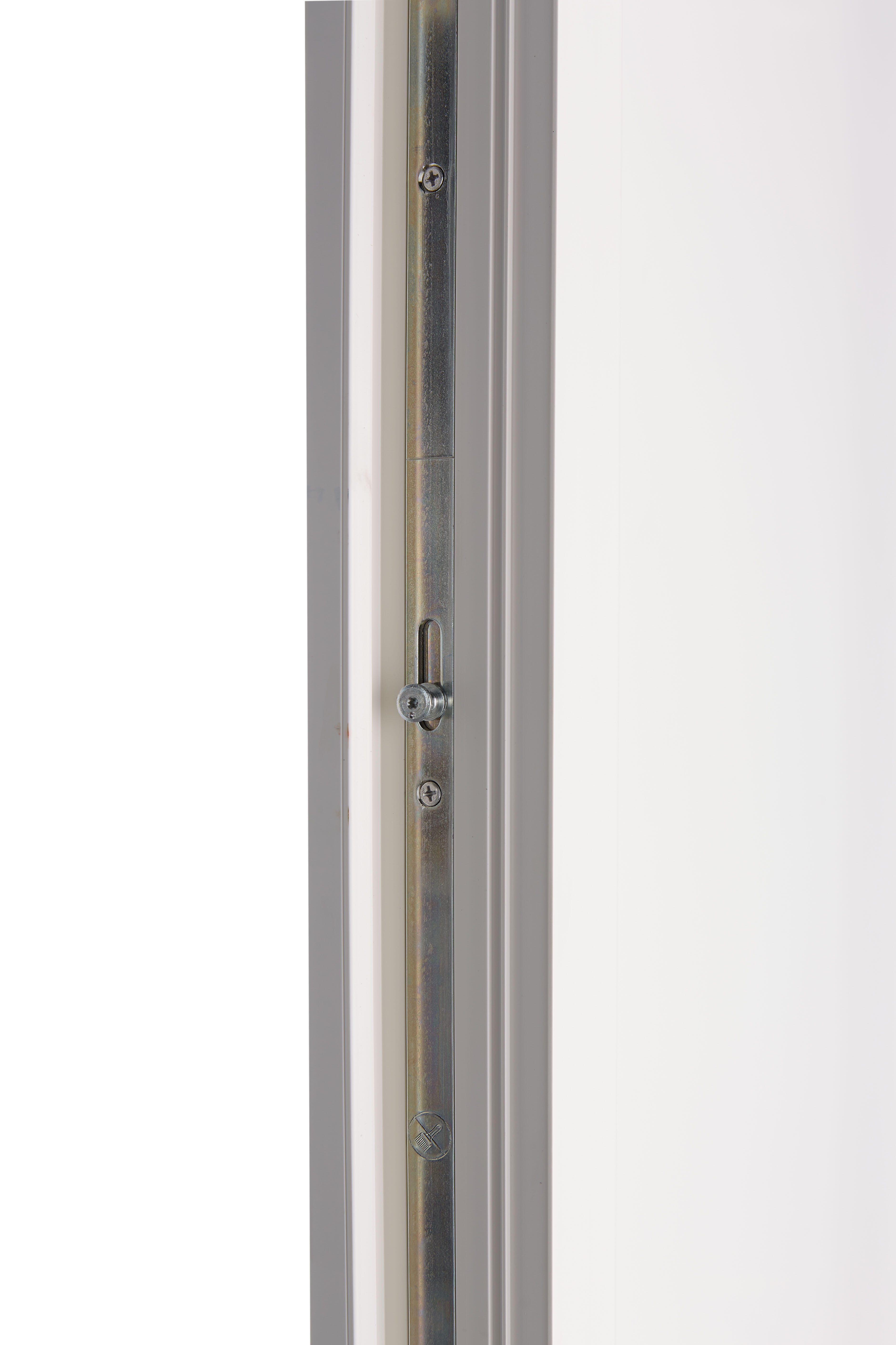 Porte de service PVC Pleine gris extérieur/blanc intérieur H.200 x l.90 cm poussant gauche  - 15