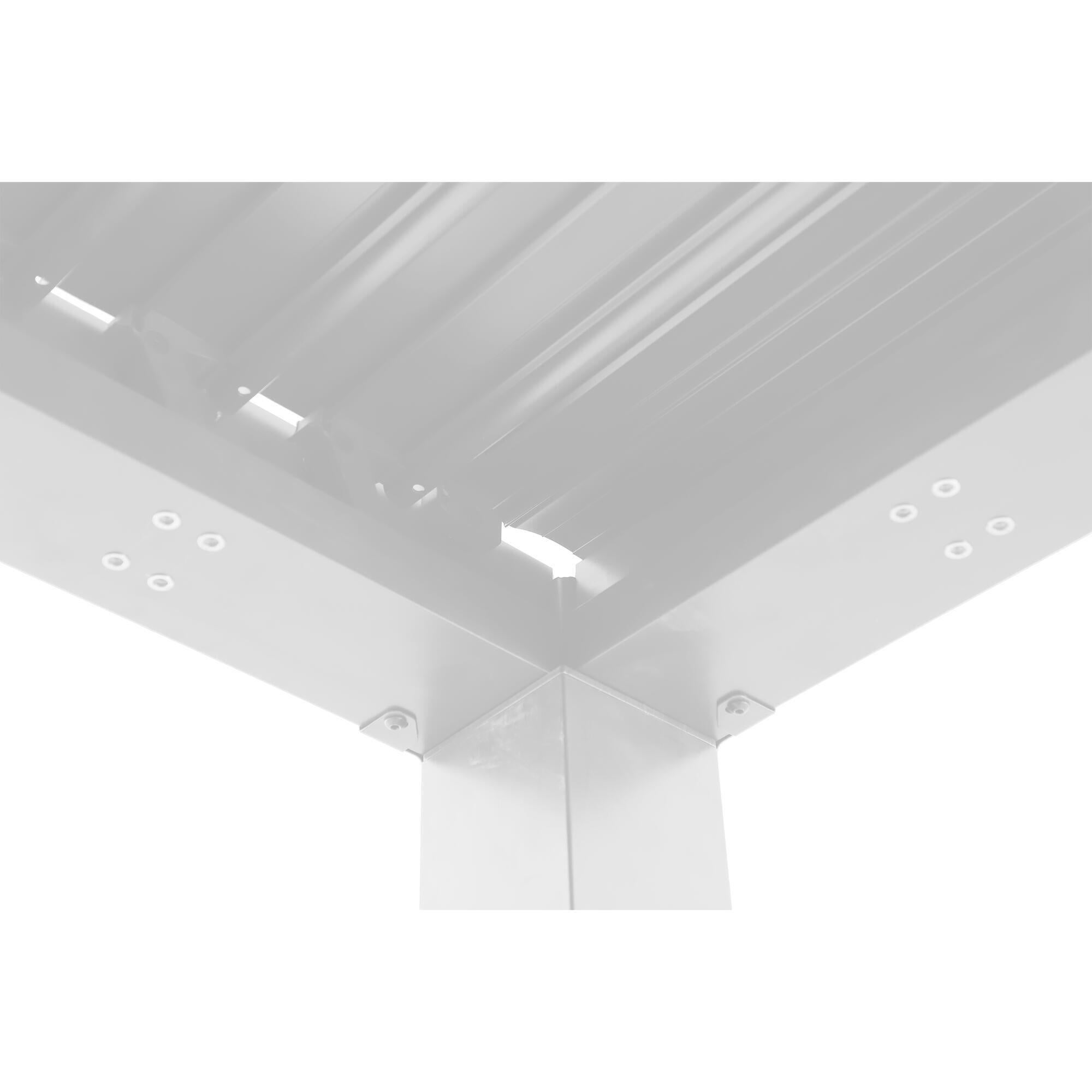 Pergola bioclimatica 3x3.5 m Clima in alluminio bianco - Clima NATERIAL - 8