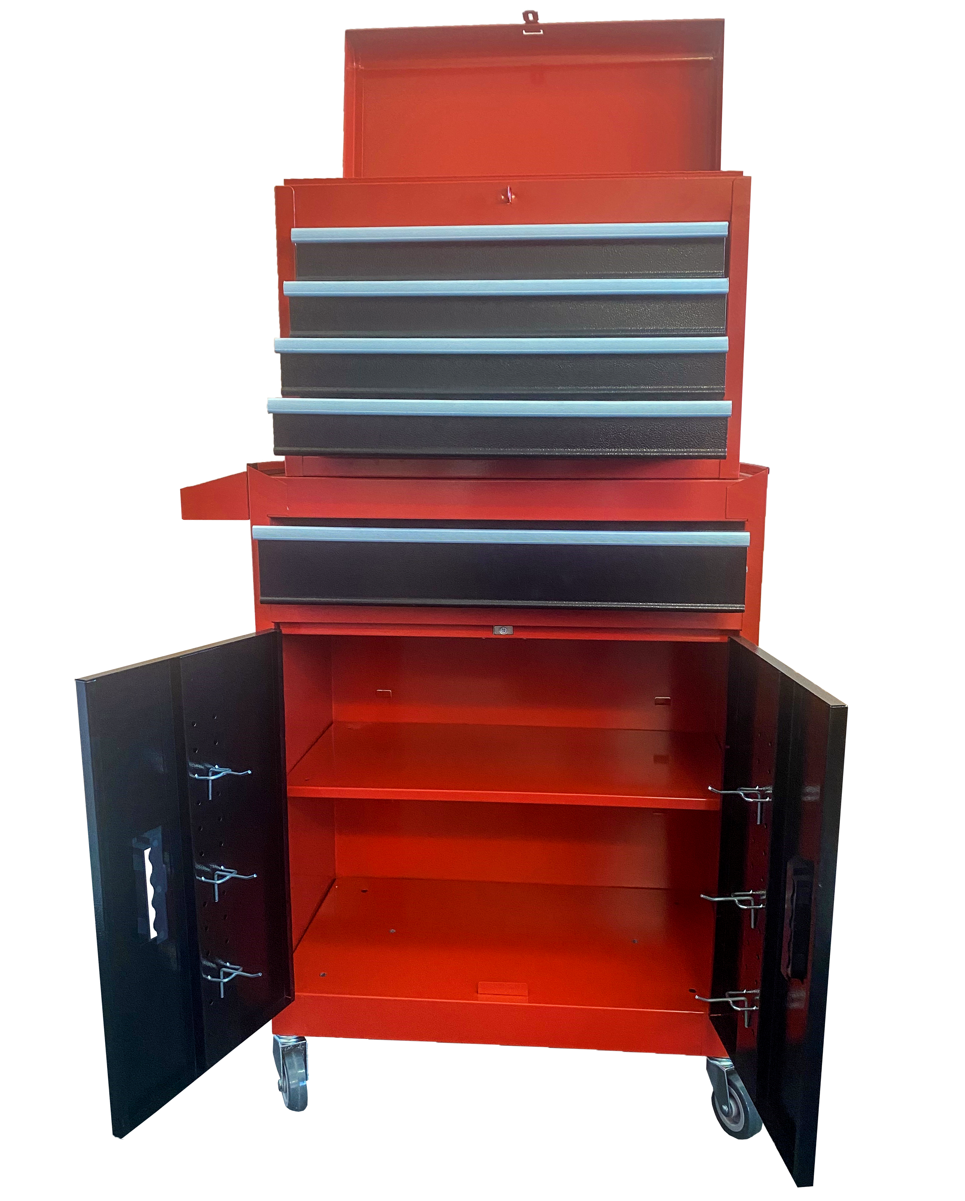 Servante d'atelier rouge acier 4 tiroirs l.28 cm DEF'PRO - 3