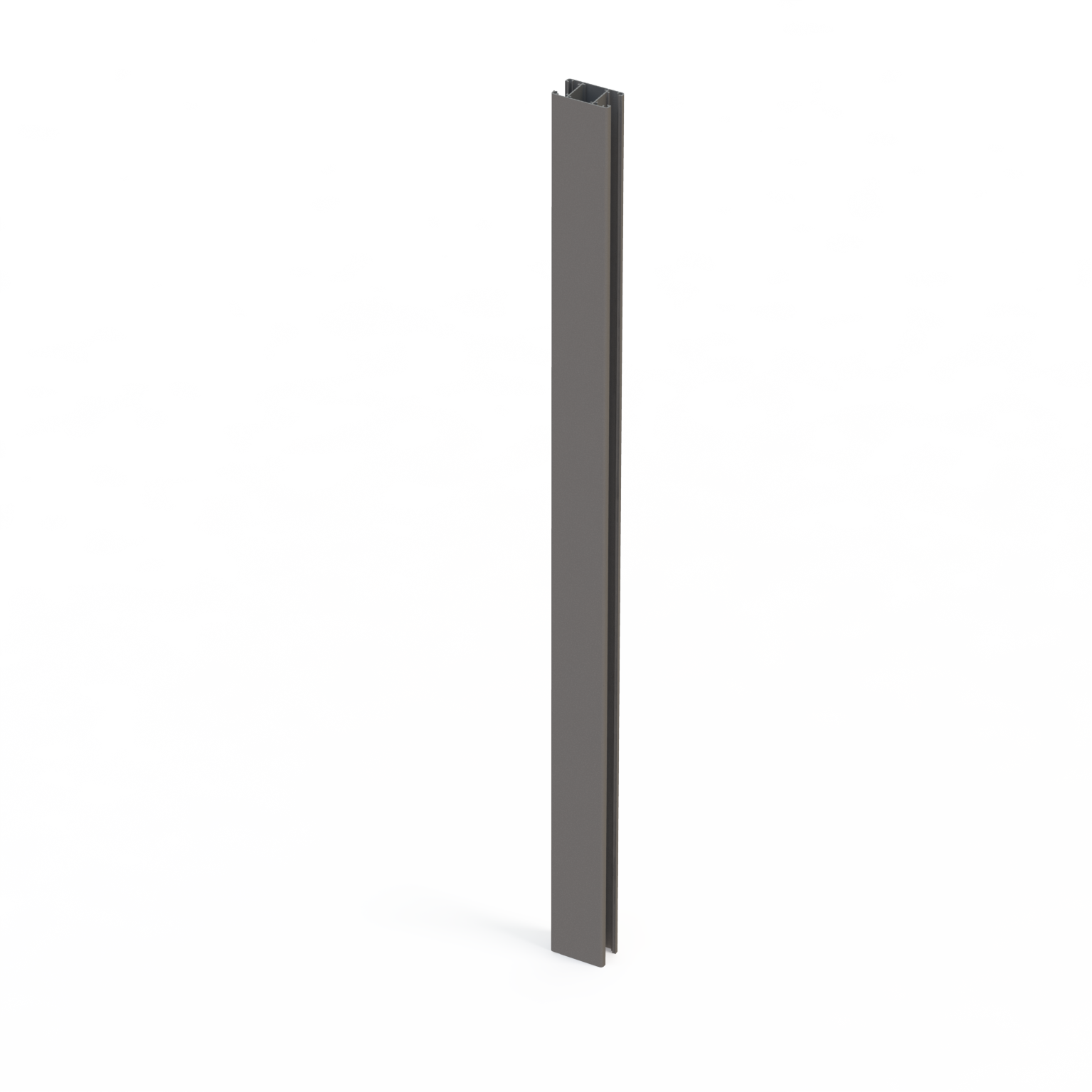 Poteau aluminium pour clôture Klos up! gris sablé, l.7,5 x H.120 cm - 2