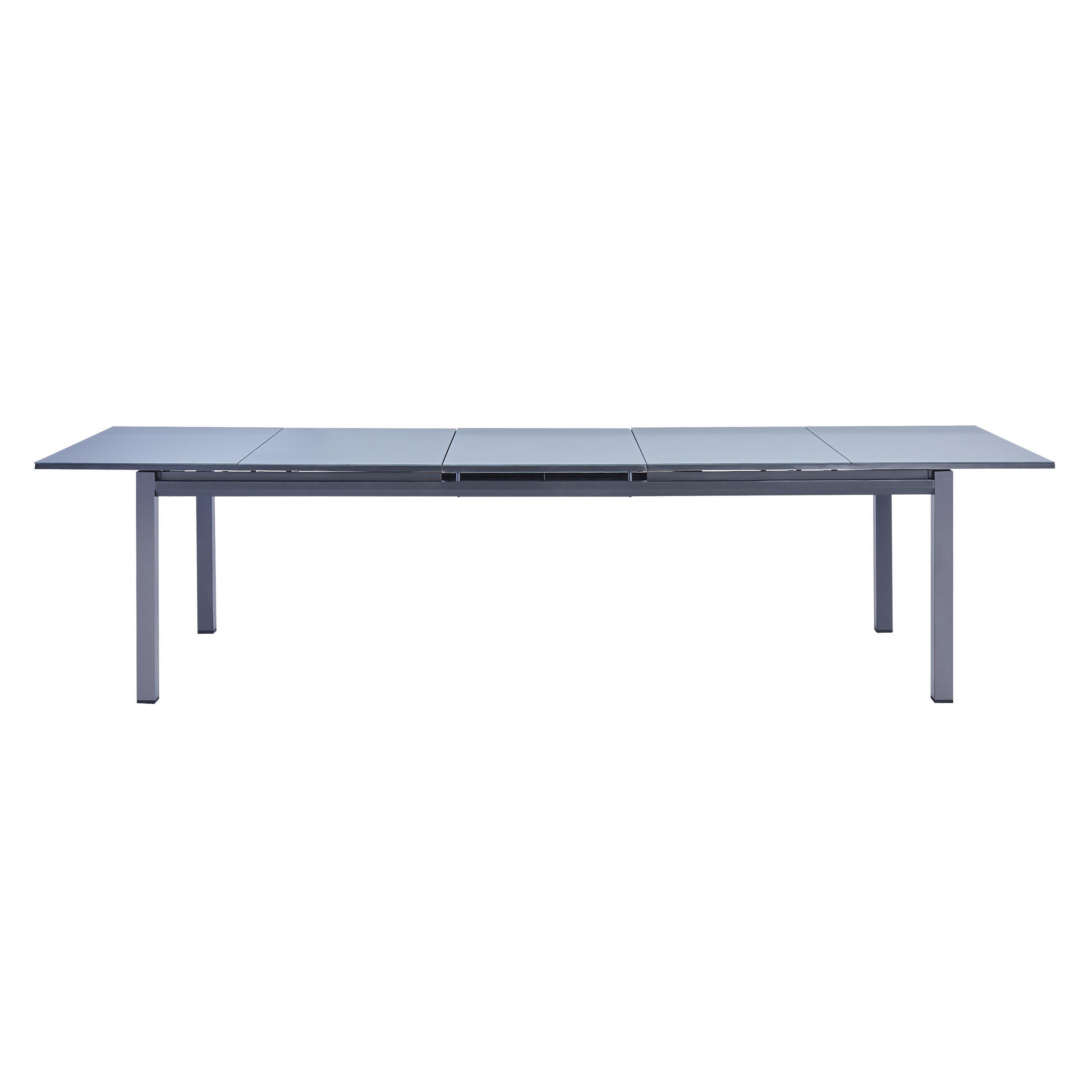 Mesa de alumínio NATERIAL ODYSSEA II EASY VIDRO 256/320X100CM ANTRACITE - 33