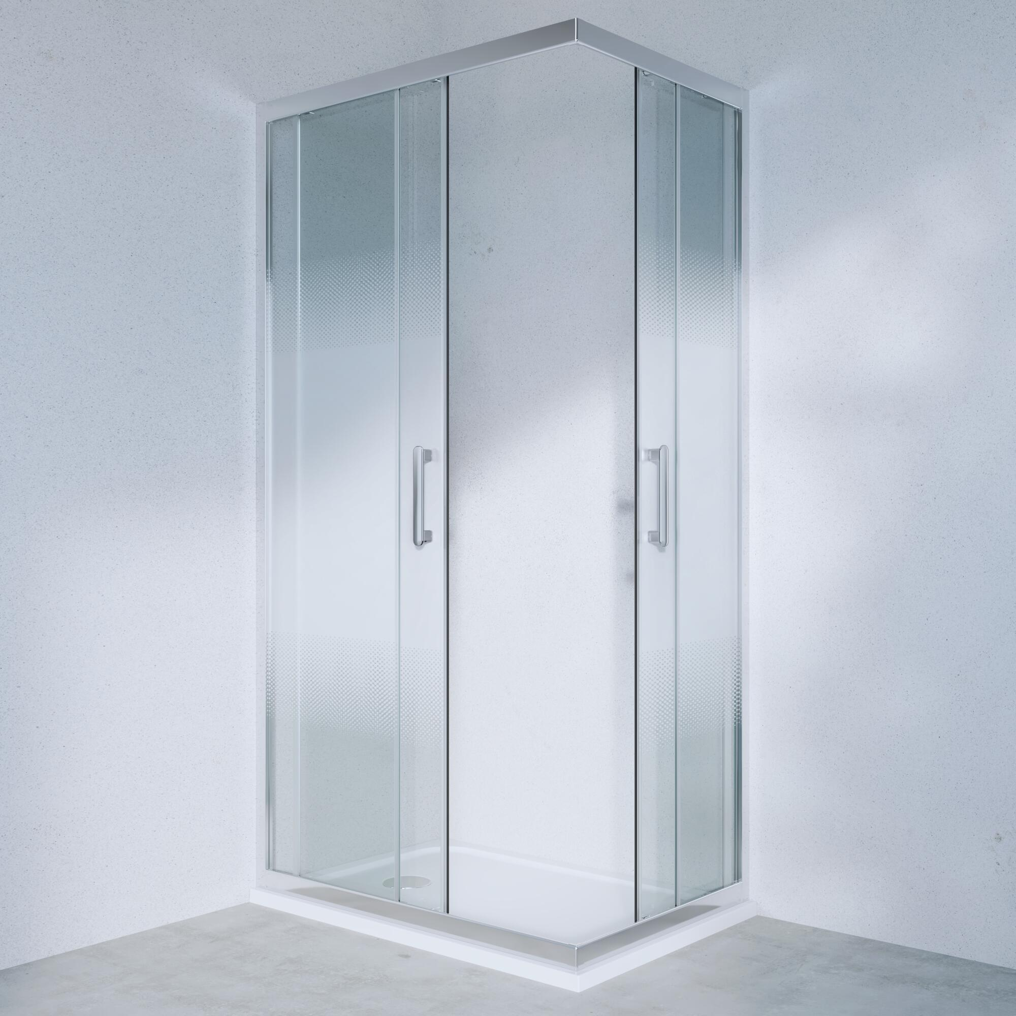 Kit vetro per doccia ad apertura scorrevole Easy L 80 x H 190cm, Sp. 6 mm - 8