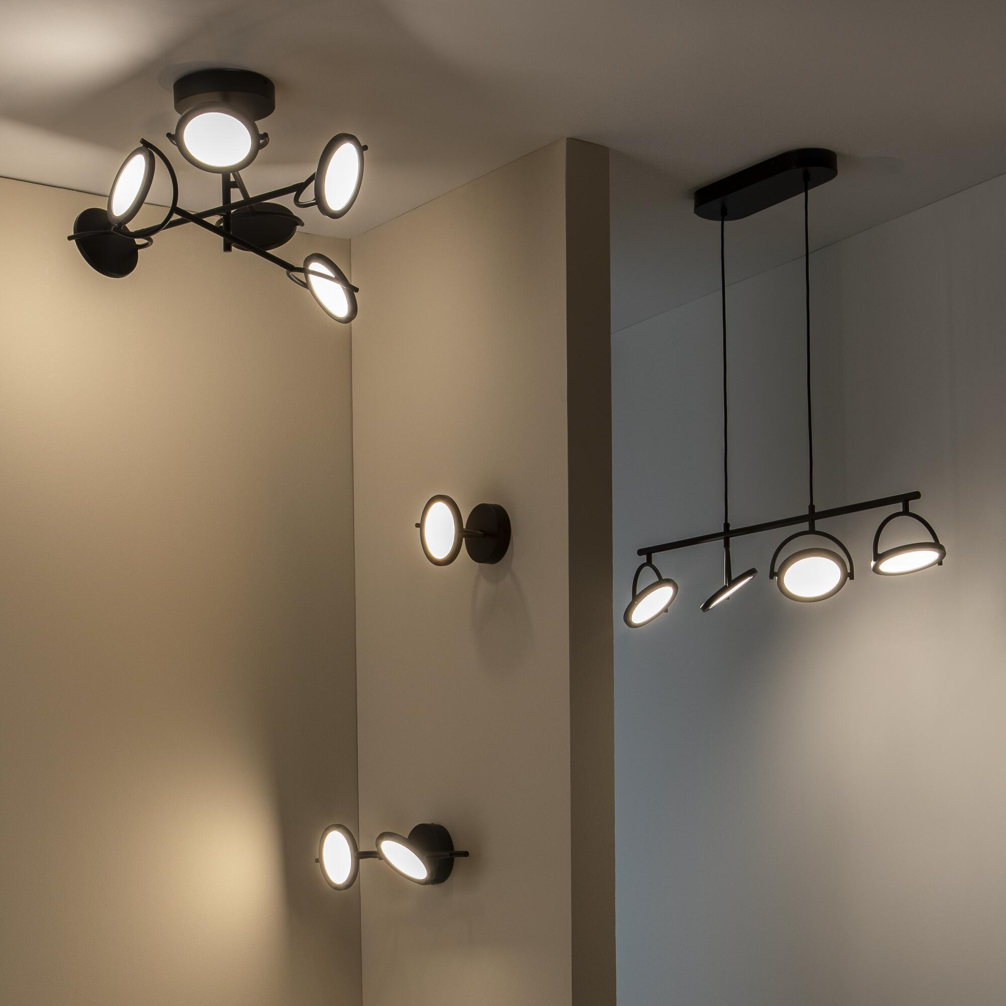 Foco decorativo com lâmpada Diuna Inspire LED 554lm 1 luz pintado preto - 20
