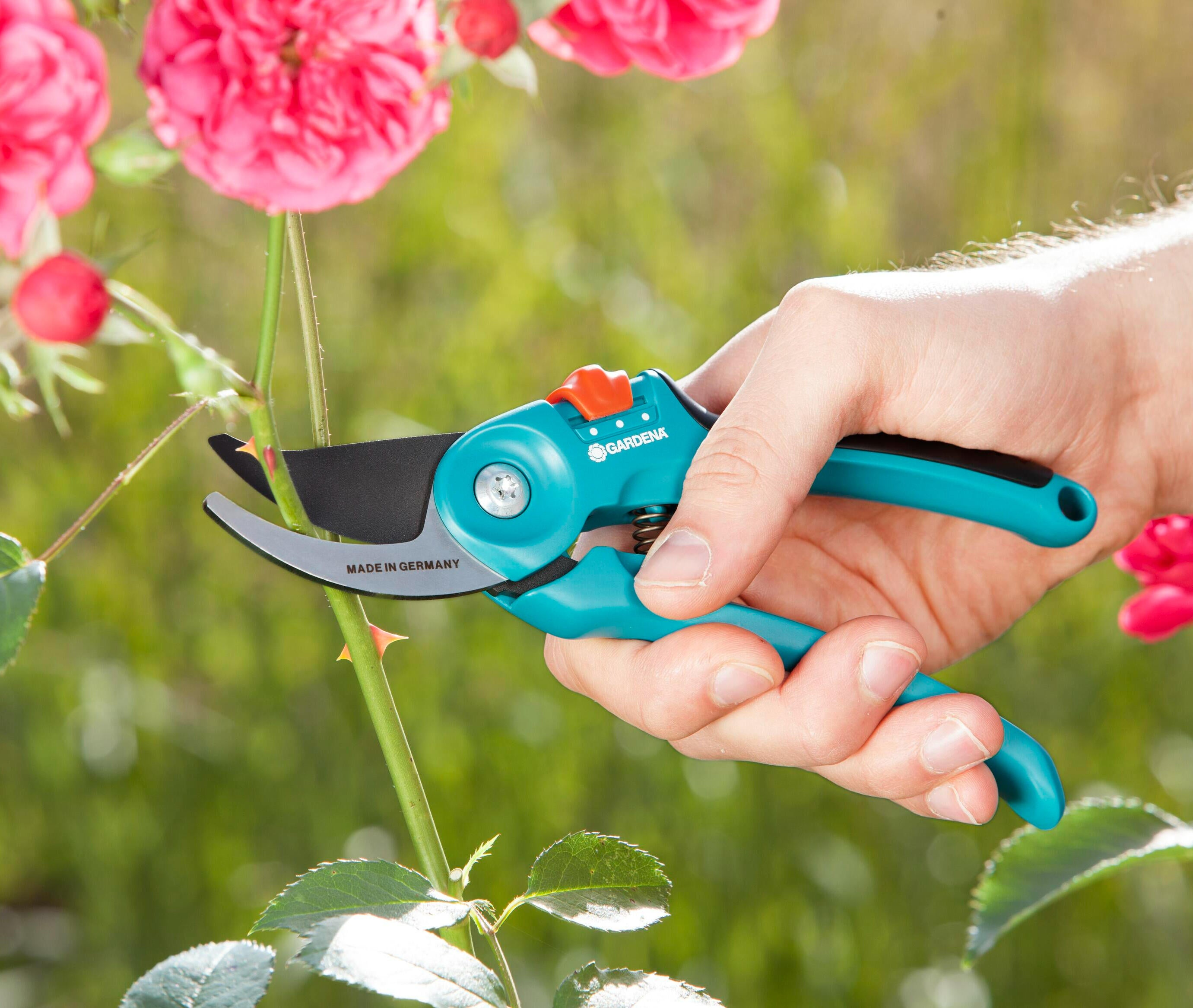 Sécateur réglable à lame franche acier trempé GARDENA B/S-M 8857-20,  22 mm - 8