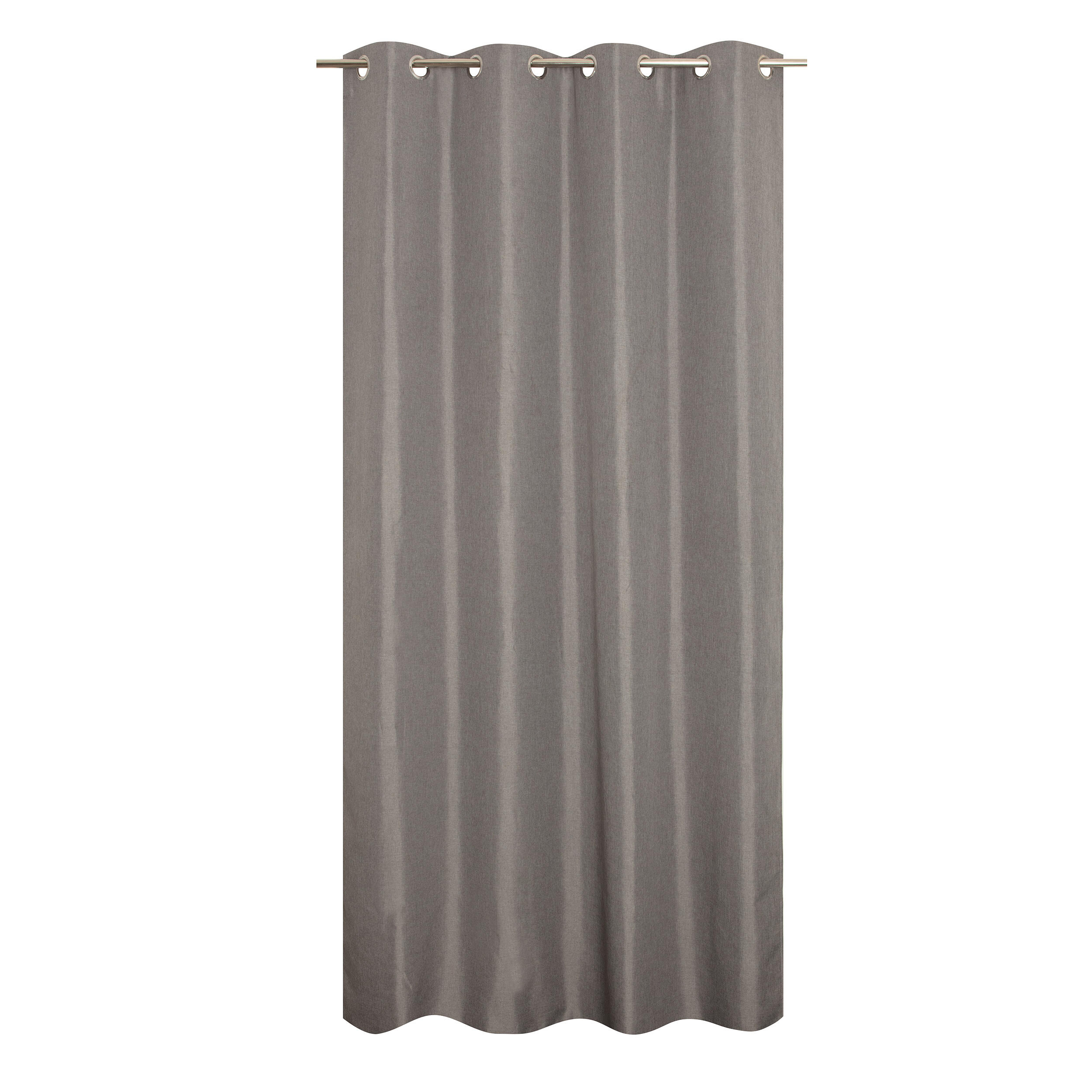 Rideau tamisant thermique, Chambray, gris H.240 x l.135 cm - 3