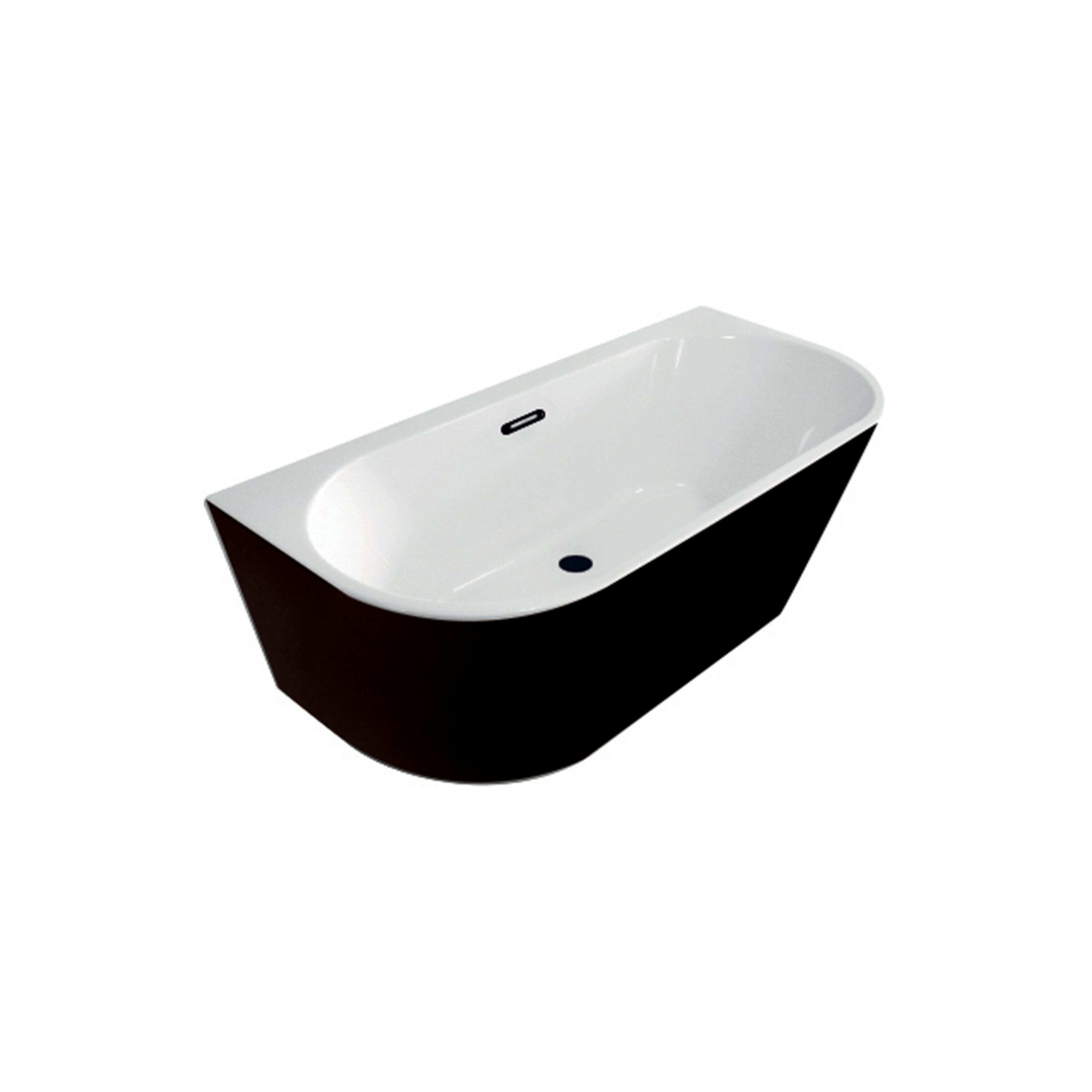 Baignoire îlot l.75 x L.150cm noir Ilova BALNEO - 5