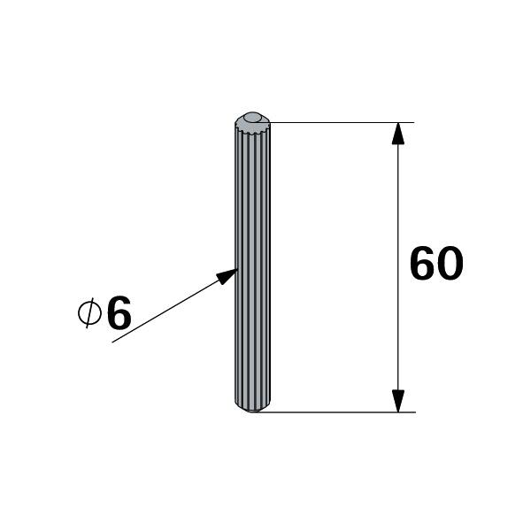 Lot de 100 chevilles bois HETTICH, D.6 mm x l.60 mm - 2