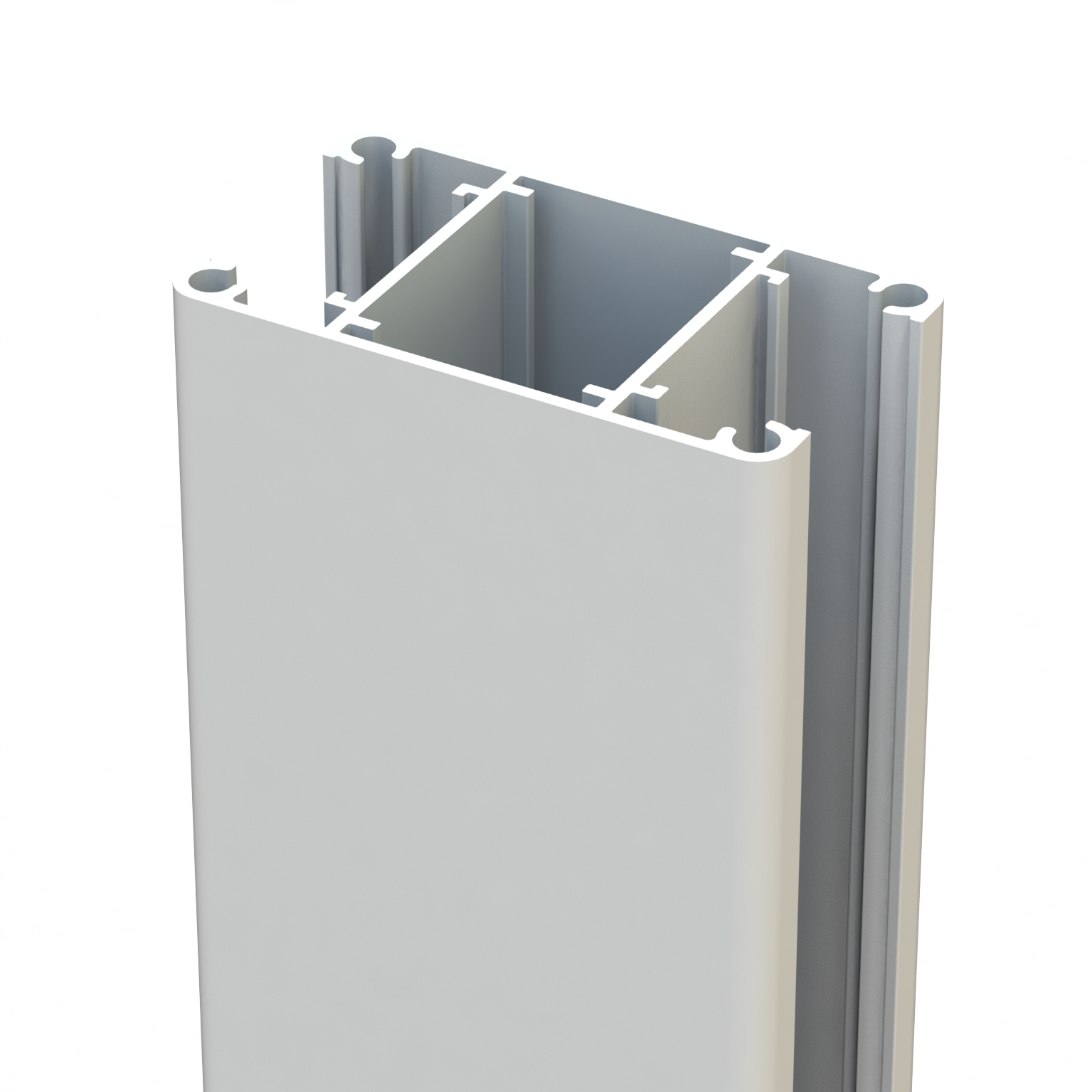 Poteau aluminium pour clôture Klos up! blanc, l.7.5 x P.4.2 x H.230 cm - 3