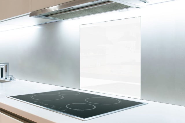 Fond de hotte verre trempé L.60 x H.70 cm Blanc brillant