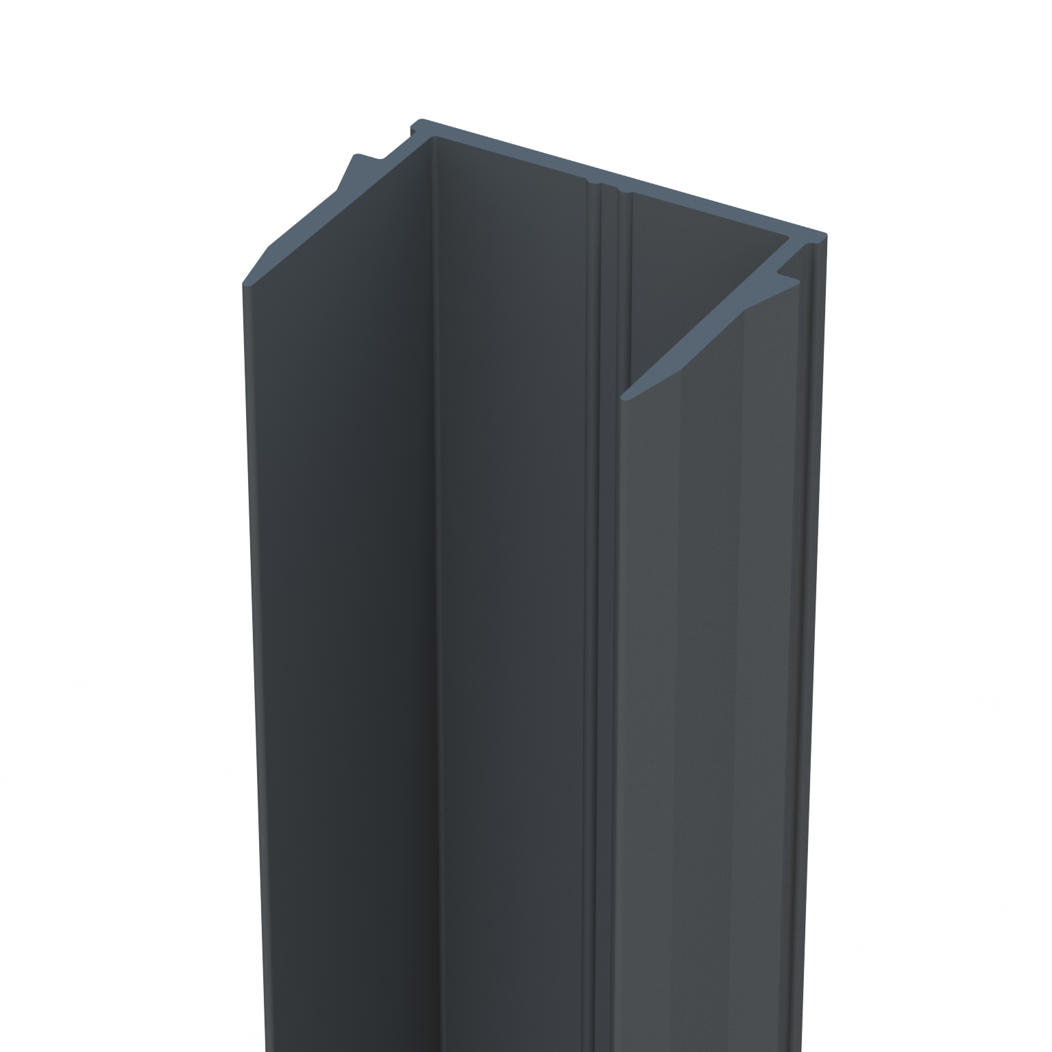 Closoir pour poteau alu Klos up! gris zinc, H.120 x l.2.5 x P.2 cm - 3