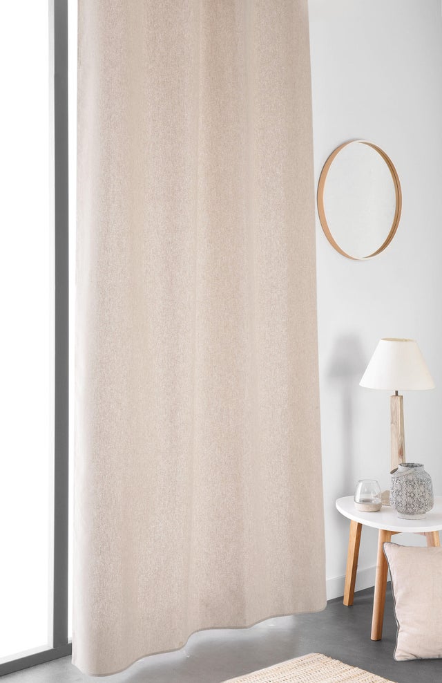 Rideau tamisant, Metis coton, beige H.260 x l.135 cm