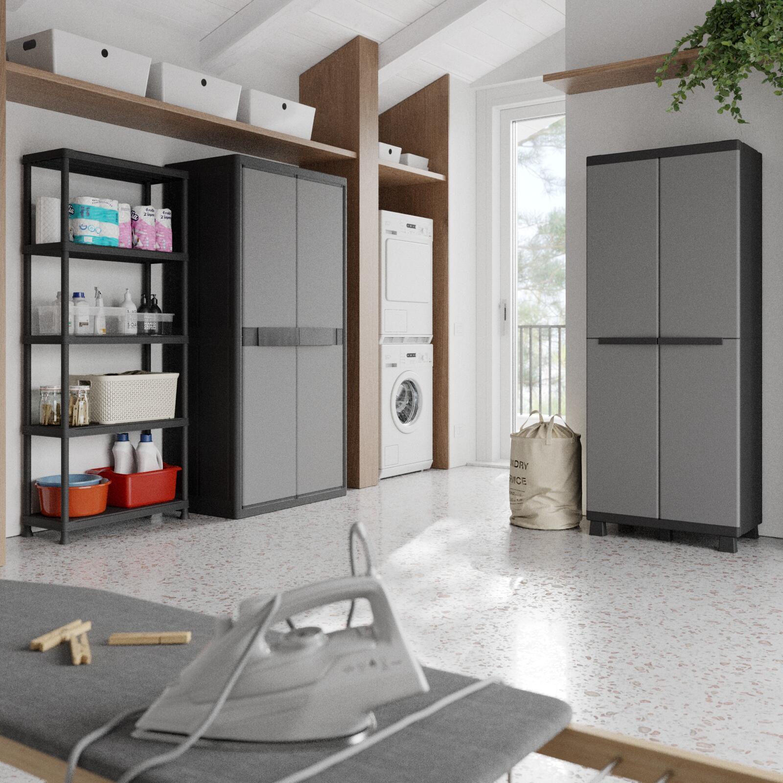 Estante em PVC preto 5 prateleiras 176x75x32 cm 150 kg Spaceo Standard - 18