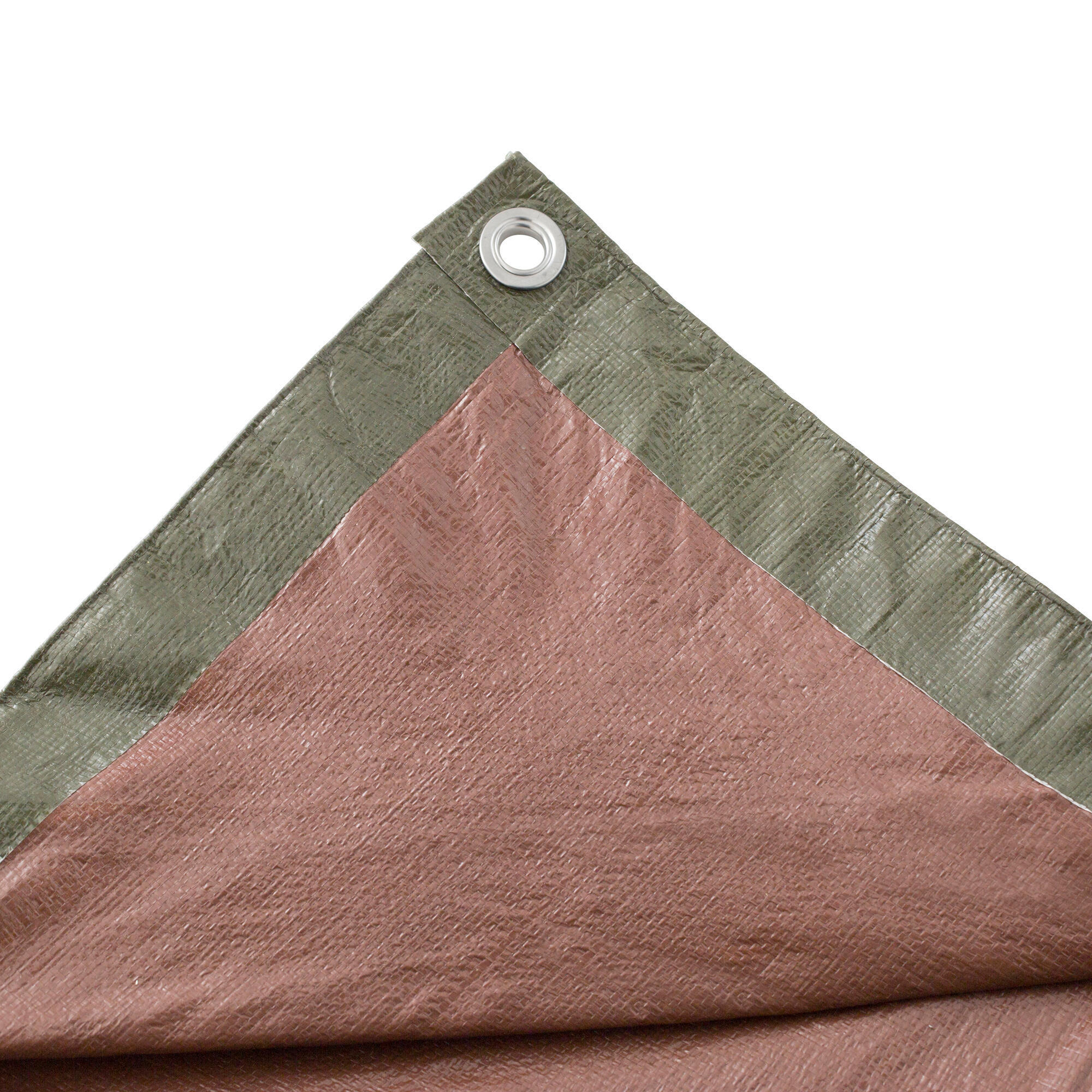 Bâche DEXTER marron 140gr/m² avec œillets 10MX6M - 2