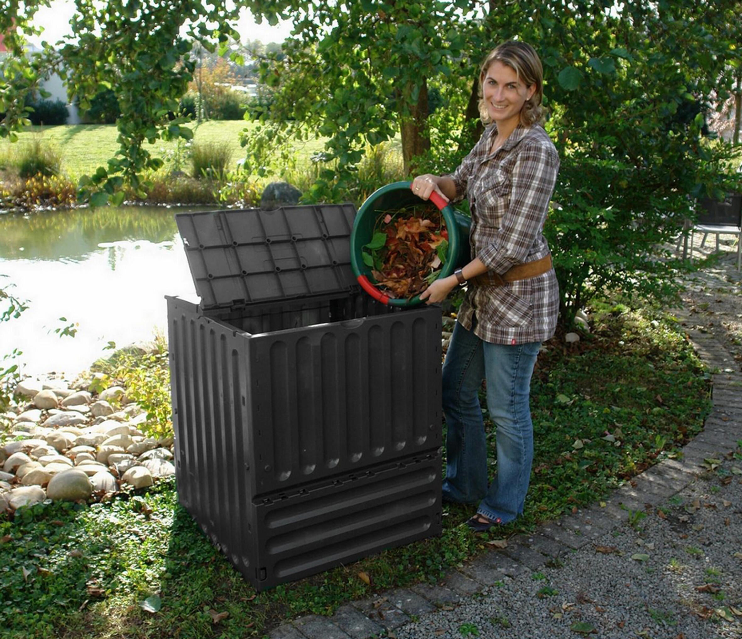 Composteur monobloc GARANTIA 627003 vert sapin 400 l - 3
