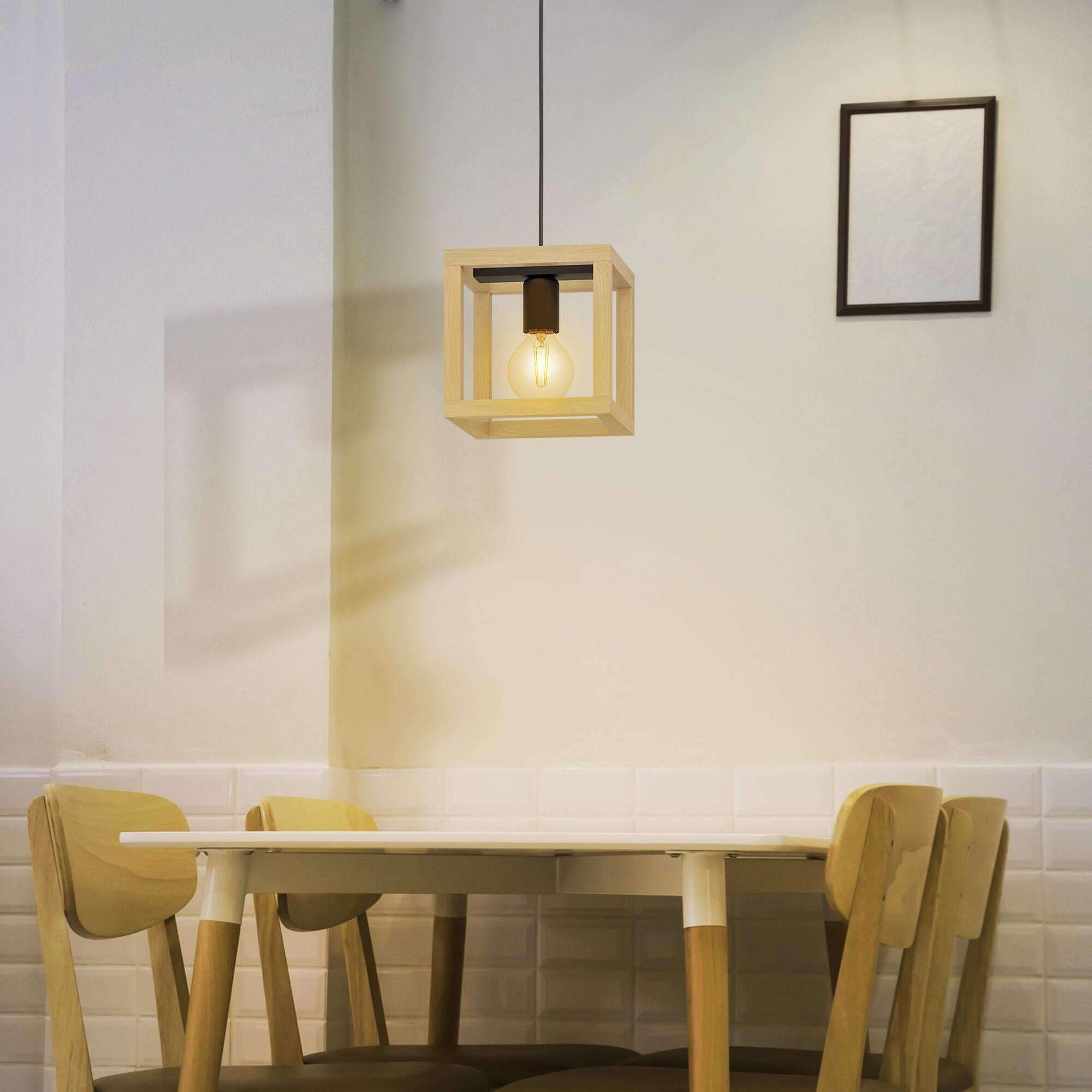 Suspension Elgort bois, marron, Diam.20 cm INSPIRE, E27 - 3