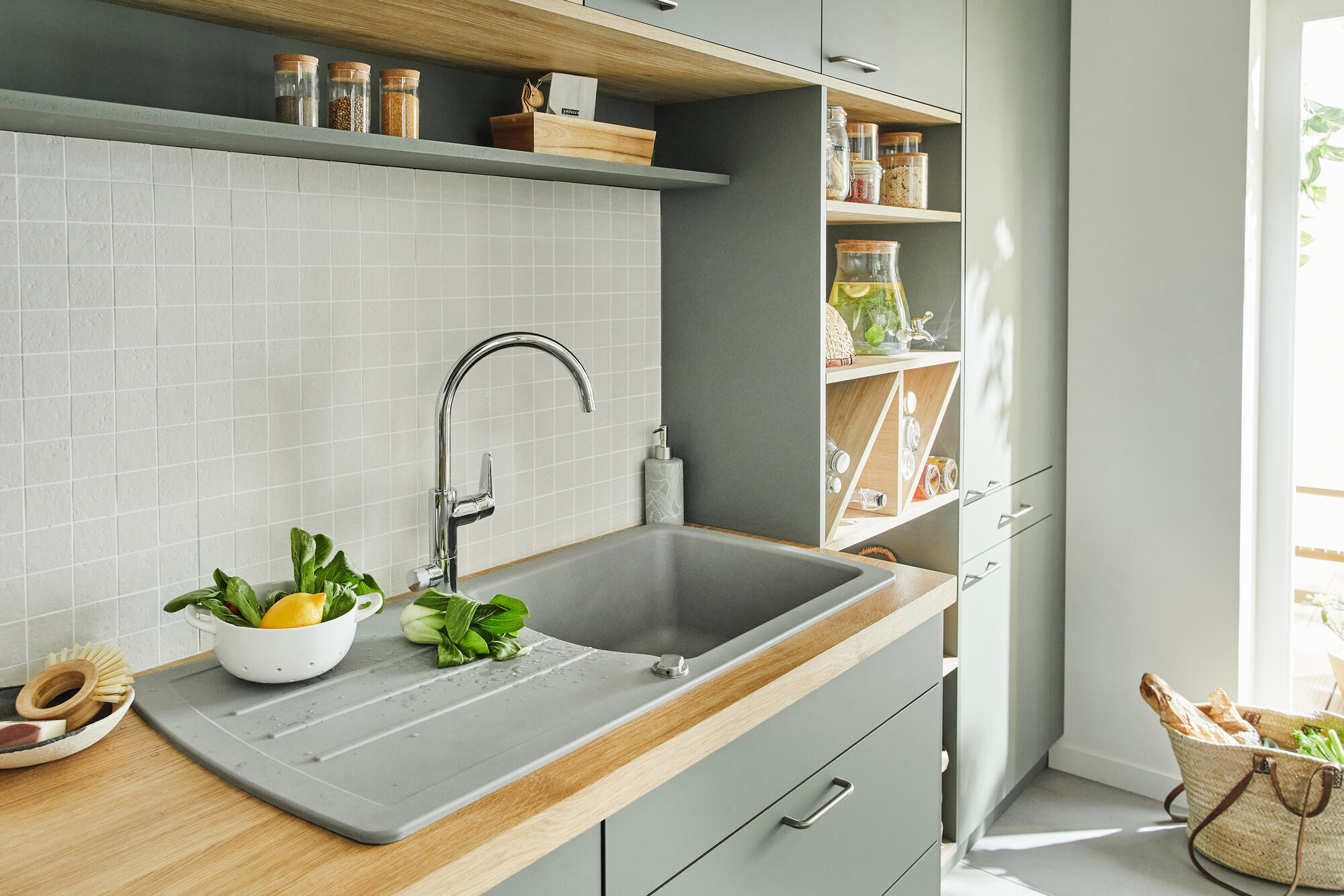 Porta de cozinha Delinia Viena 60X48 cm verde mate - 12