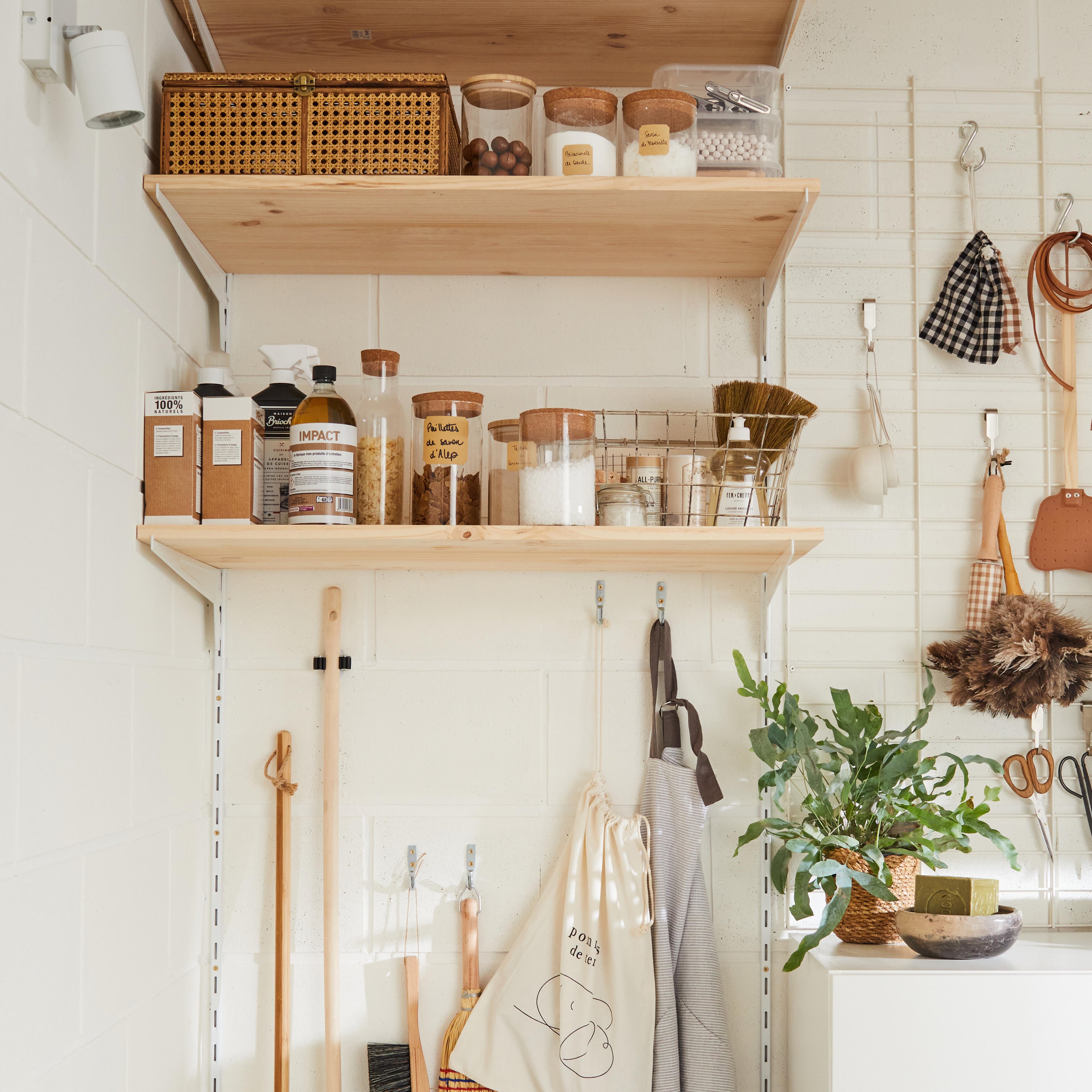 Lot de 10 consoles simples acier verni, P.50 cm entraxe 50 mm - 6