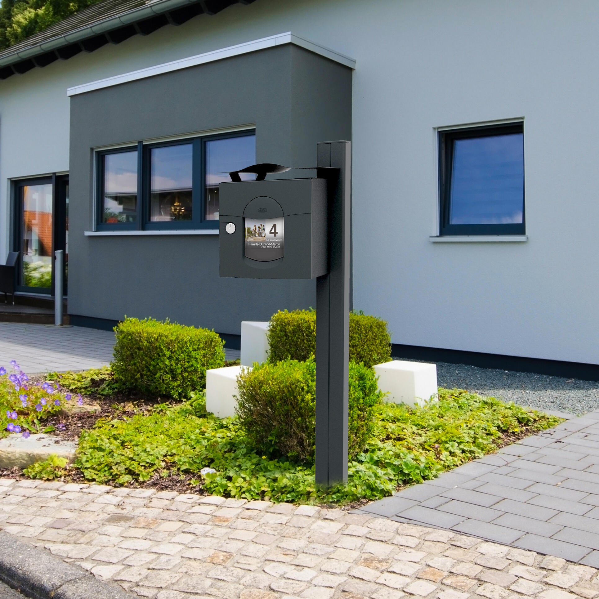 Pied latéral Soléa H.160 x l.10 x P.9 cm RENZ, gris anthracite - 7