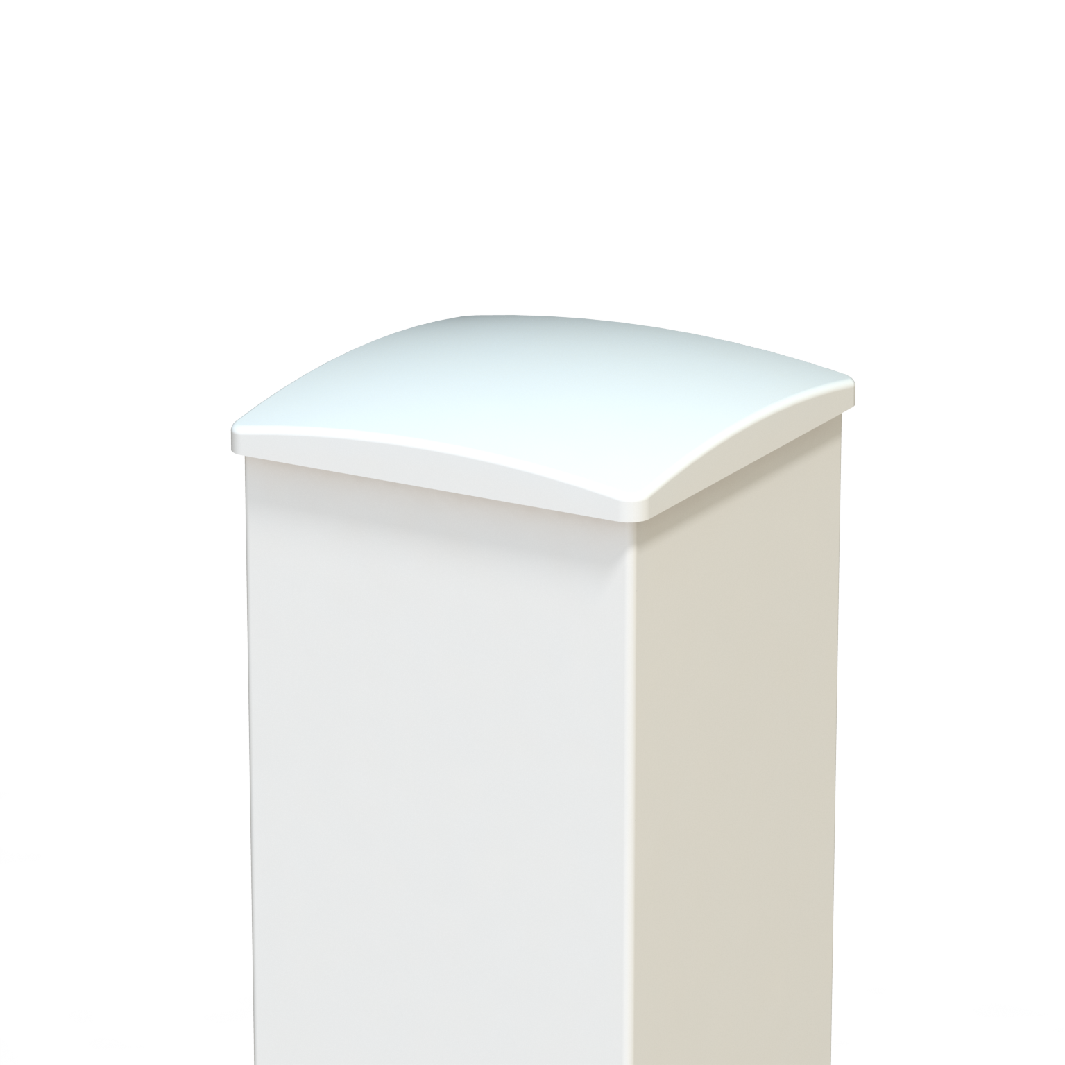 Poteau aluminium sur platine pour portillon blanc, l.10 x H.185 cm - 4