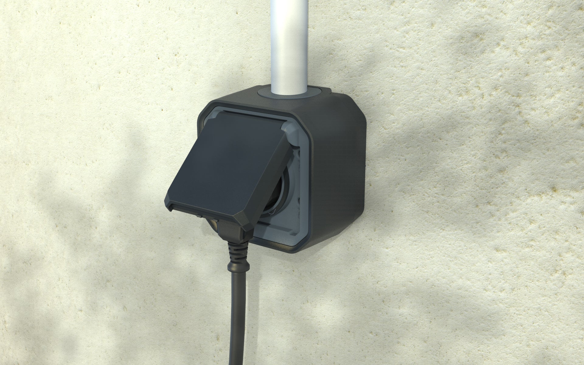 Prise avec terre étanche saillie Plexo, LEGRAND, anthracite - 5