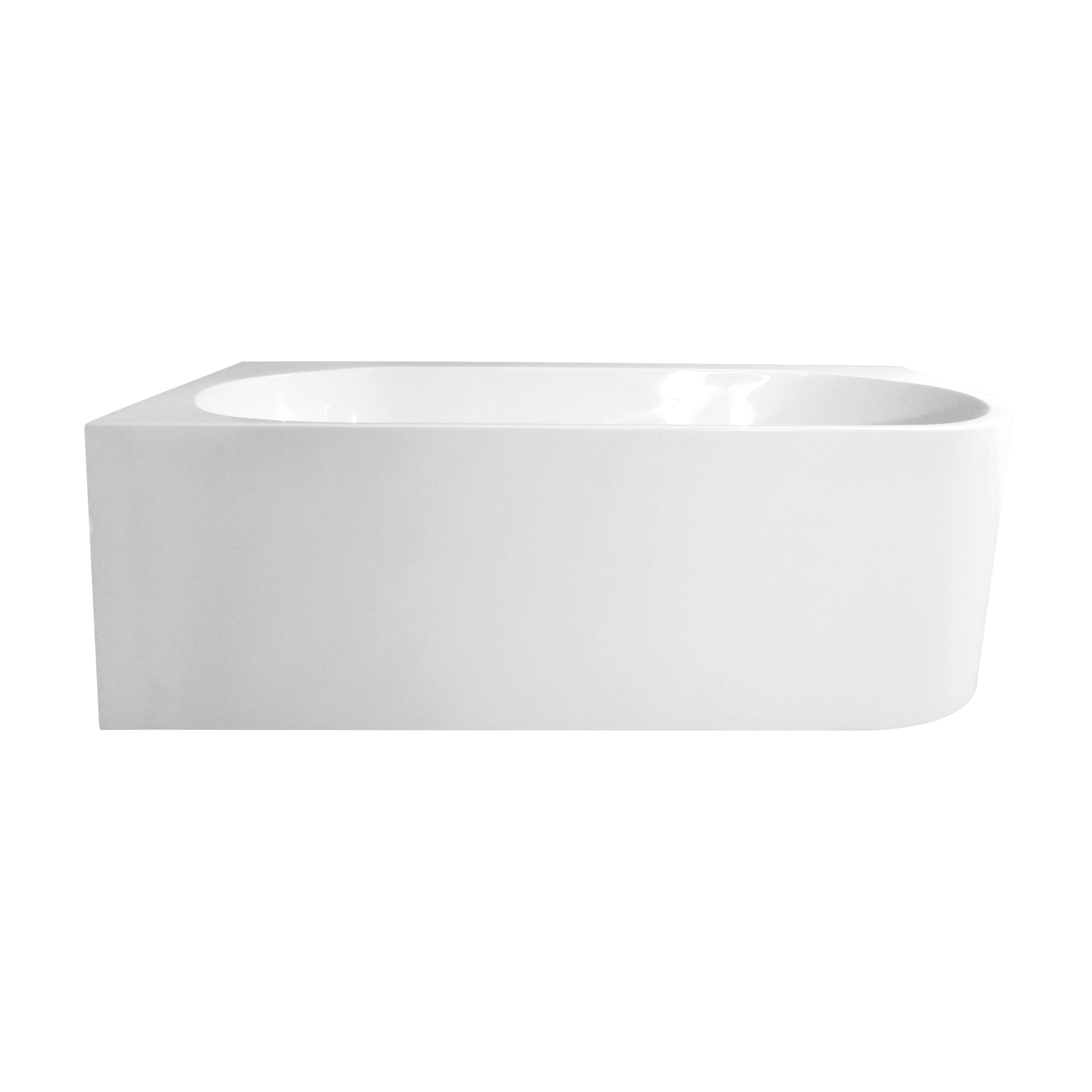 Baignoire îlot l.75 x L.160cm blanc Sophia version gauche BALNEO - 3
