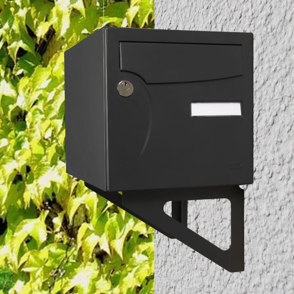 Equerre, pour boîte aux lettres H.17.5 x l.25 x P.3 cm RENZ, noir - 2