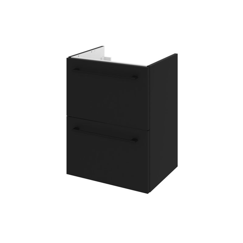 Szafka łazienkowa 2 szuflady + umywalka zestaw 46x36.7 cm Remix czarna Sensea