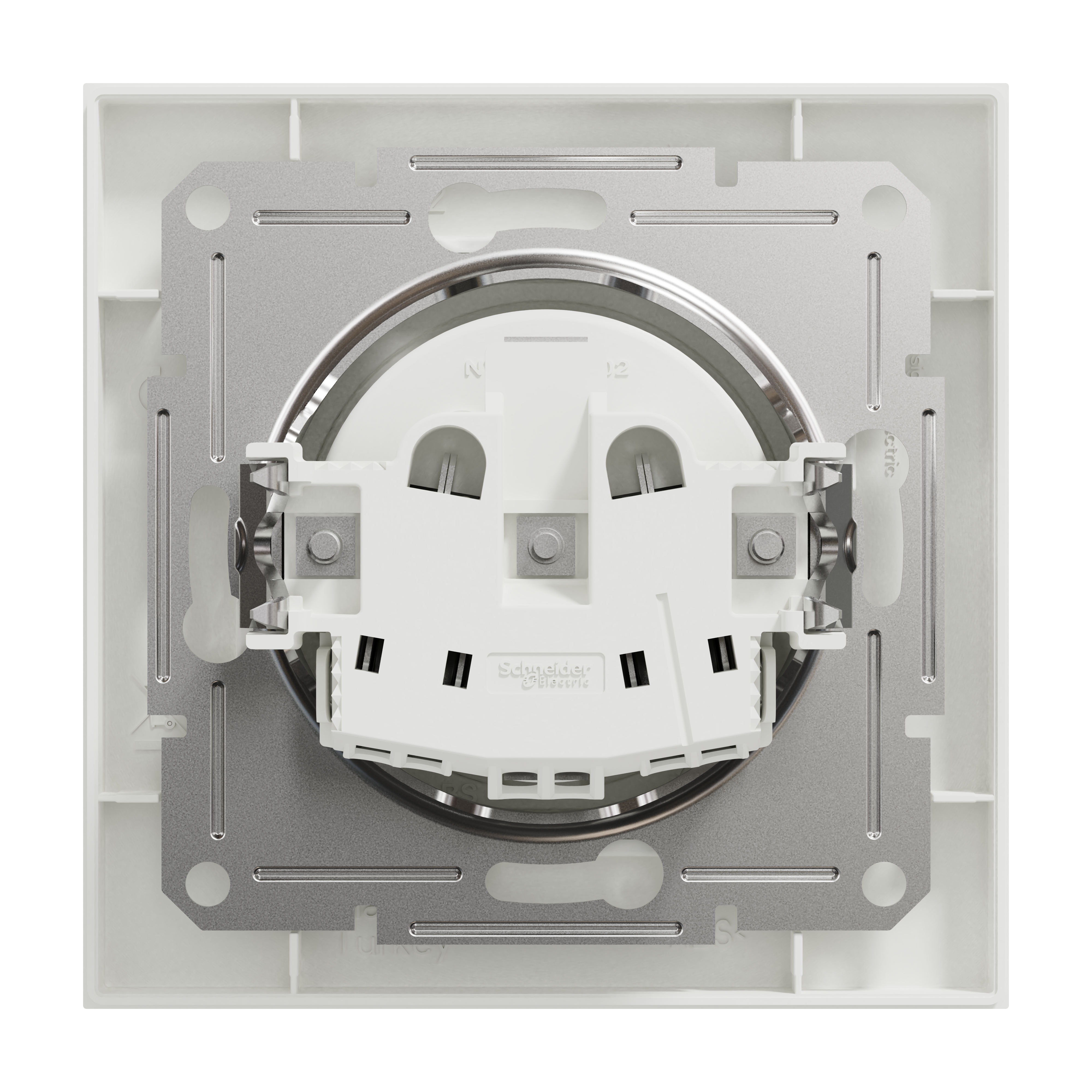 Prise avec terre complet Miluz, SCHNEIDER ELECTRIC, blanc - 2