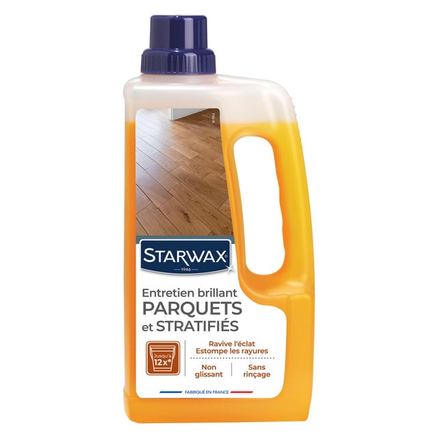 Nettoyant parquet STARWAX Entretien brillant parquet et stratifié, 1L