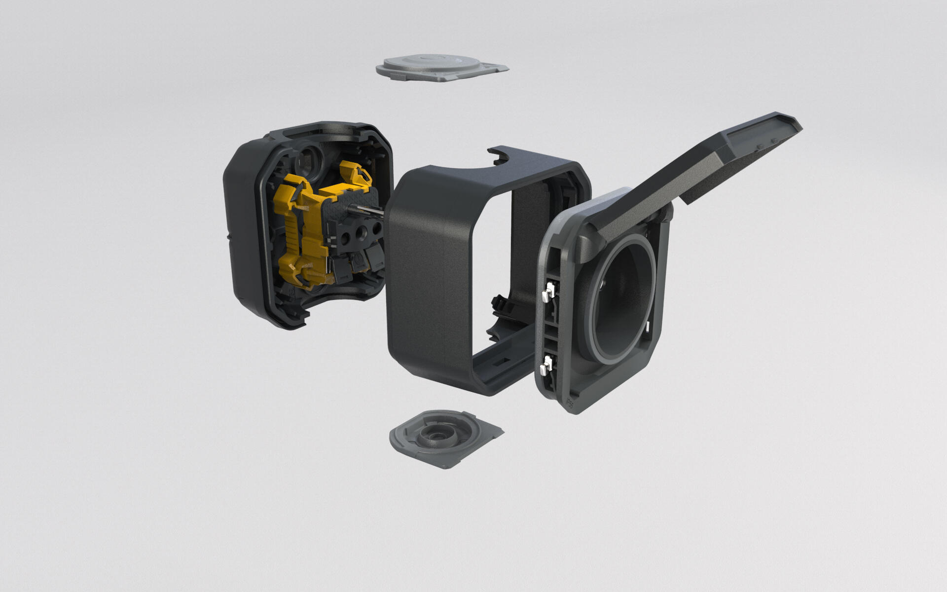 Enchufe con toma de tierra PLEXO superfice antracita - 5