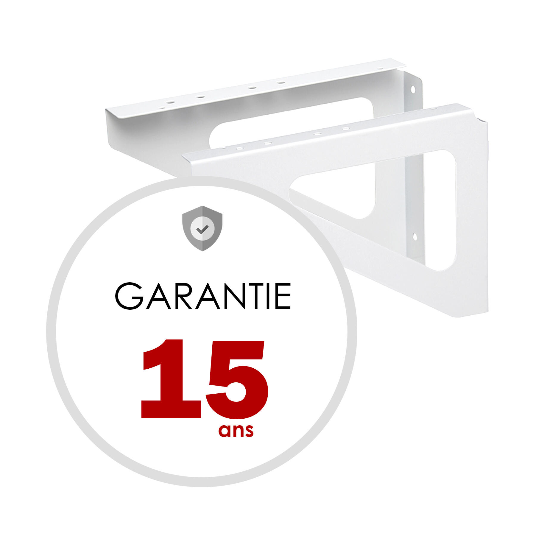 Equerre murale H.17.5 x l.25 x P.3 cm RENZ, blanc - 5