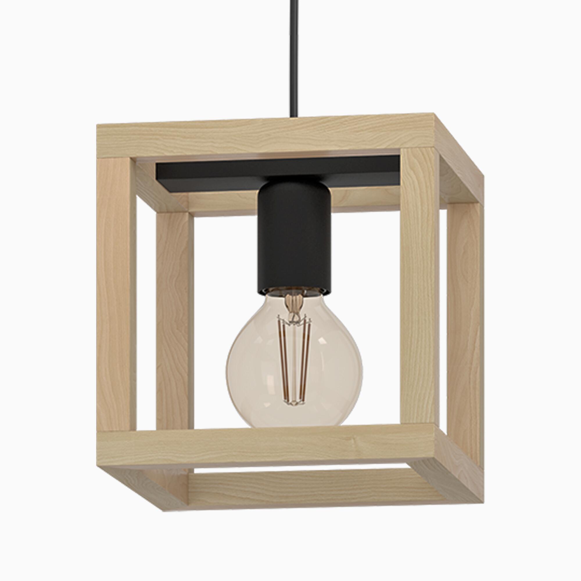 Suspension Elgort bois, marron, Diam.20 cm INSPIRE, E27 - 8